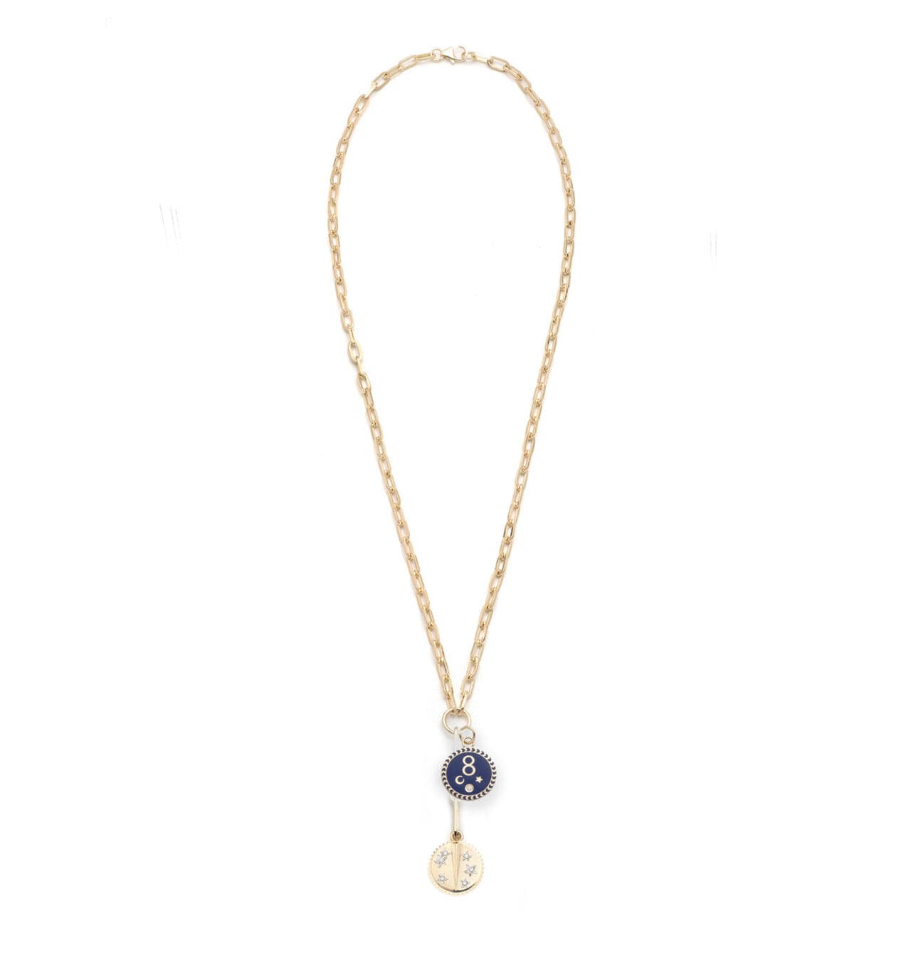 Resilience & Karma Enamel Story: Elegant Clip Extension Chain Necklace for Women - Perfect for Layering, Gift Giving & Everyday Wear