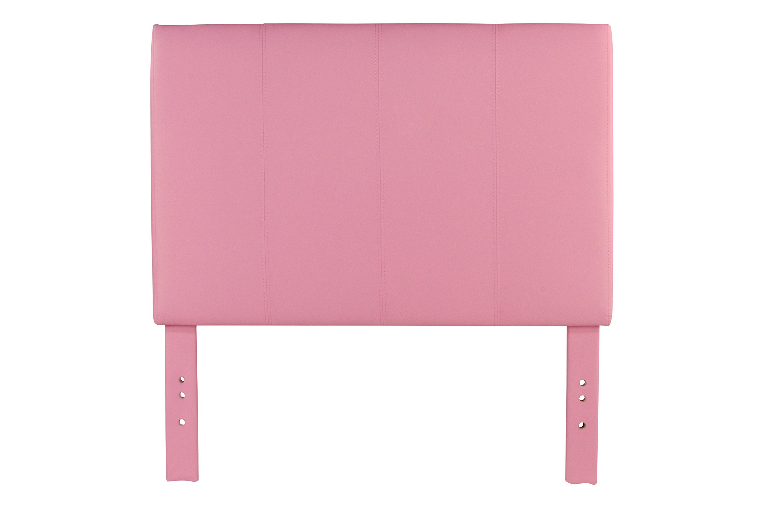 Furniture of America Iris Leatherette Upholstered Headboard for Twin Bed - Modern Bedroom Decor & Space-Saving Design for Small Rooms