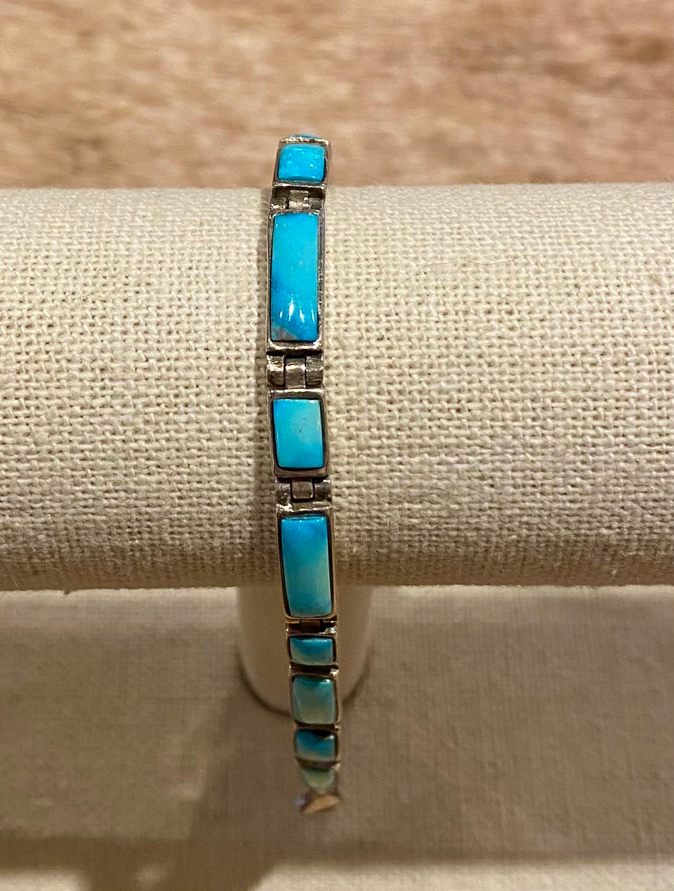 Turquoise Link Bracelet for Women - Handmade Adjustable Beaded Jewelry, Boho Chic Accessory for Casual & Formal Wear | Perfect Gift for Her, Birthday, Anniversary, Wedding