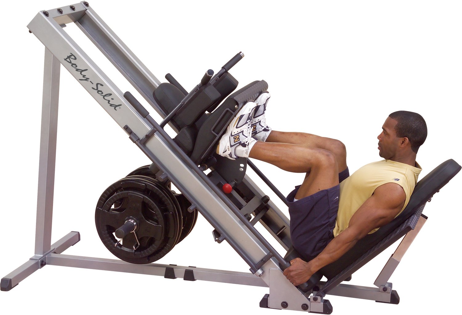 Body Solid GLPH1100 Leg Press & Hack Squat Machine - Heavy Duty Home Gym Equipment for Leg Workouts & Strength Training