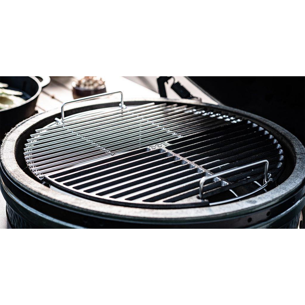 Big Green Egg XL Half Stainless Steel Cooking Grid - Durable Grill Accessory for Outdoor BBQ, Smoking & Grilling | Perfect for Backyard Cookouts, Camping & Tailgating