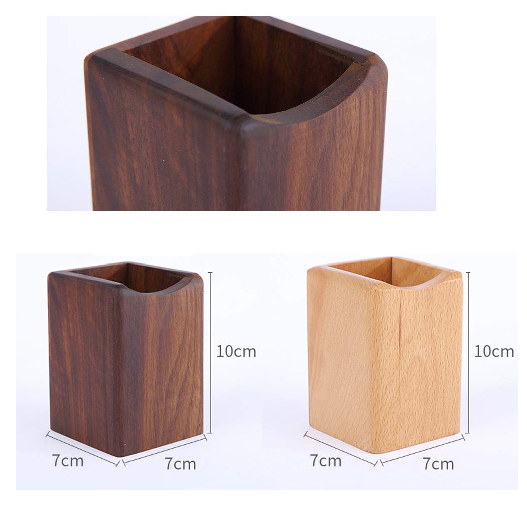 Natural Wooden Pen Holder & Storage Box - Black Walnut Desk Organizer for Pens, Office Supplies & Stationery | Perfect Gift for Home, Office & Classroom Use | Keeps Workspace Neat & Stylish