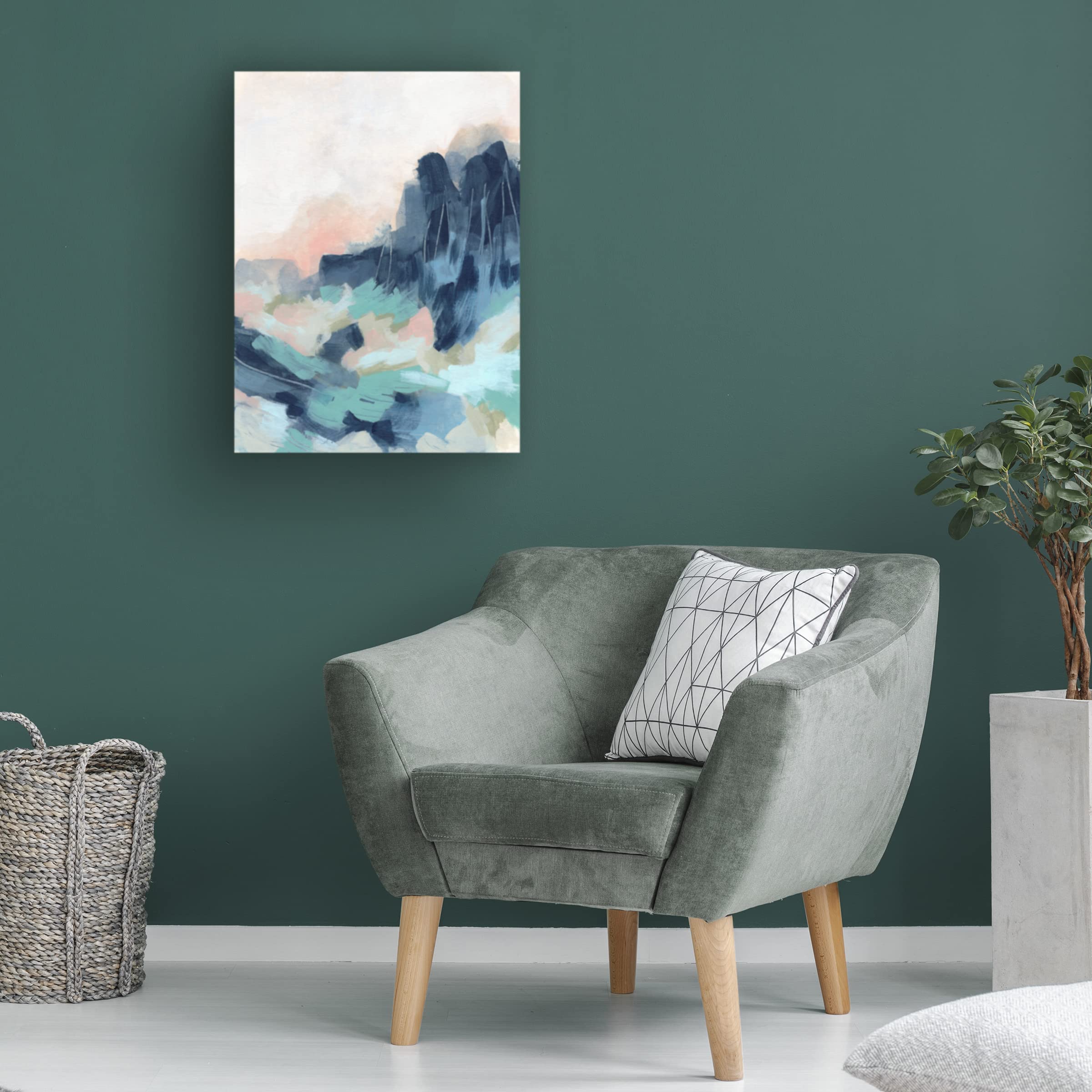 Trademark Fine Art 'Sunset Surf II' Canvas Wall Art Print by June Erica Vess - Beach Wave Painting for Coastal Home Decor, Living Room, Bedroom & Office
