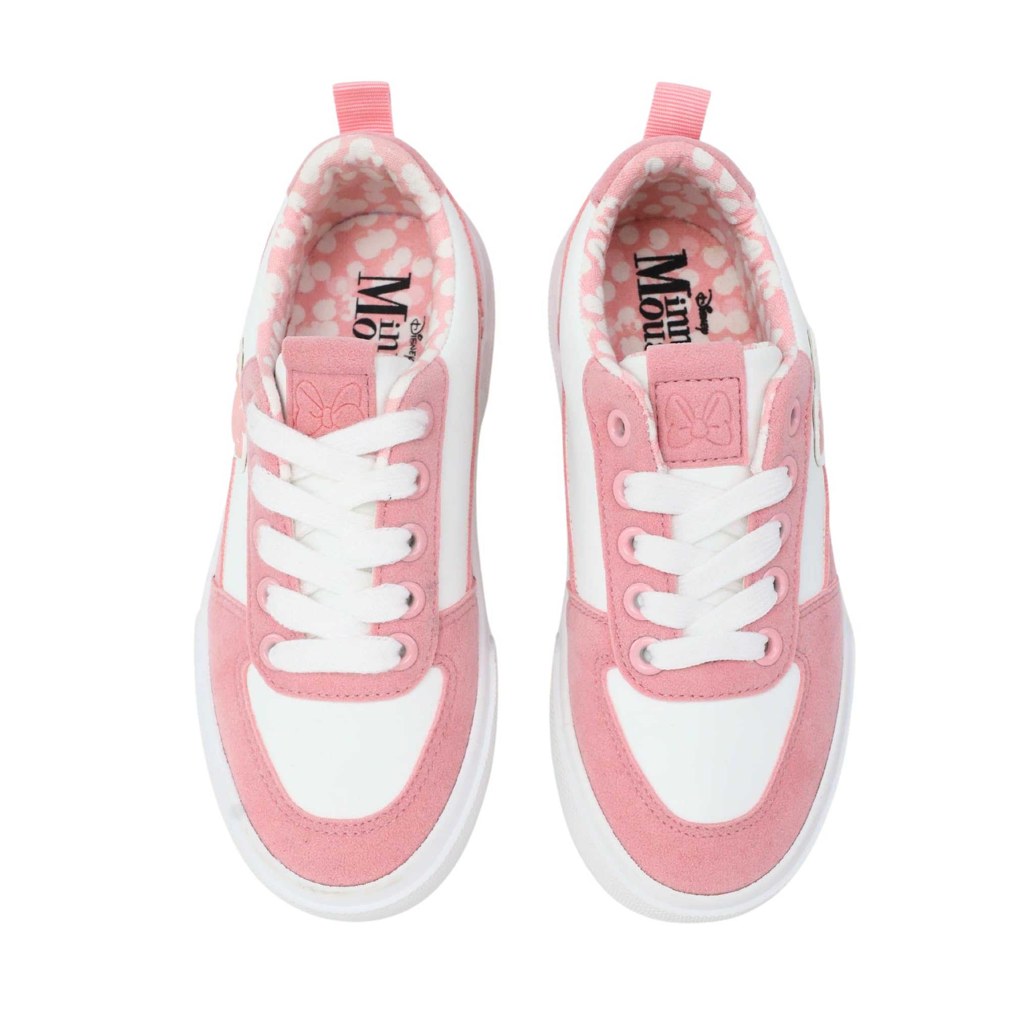 Minnie Mouse Girls Sneakers - Low Top Pull On for Play & School