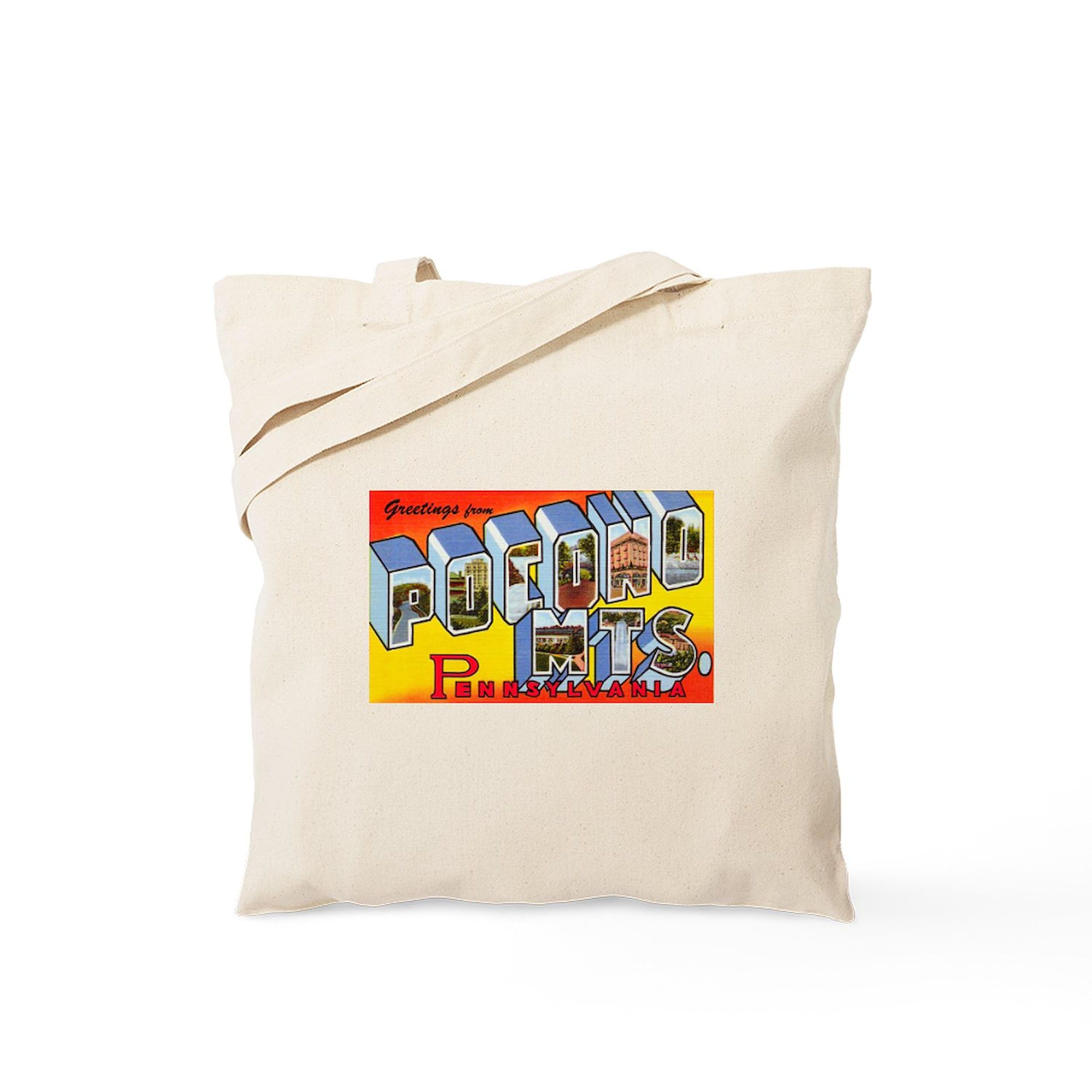 Pocono Mountains Pennsylvania Canvas Tote Bag - Eco-Friendly Reusable Shopping Bag for Groceries, Beach & Travel | Natural Cotton Carryall