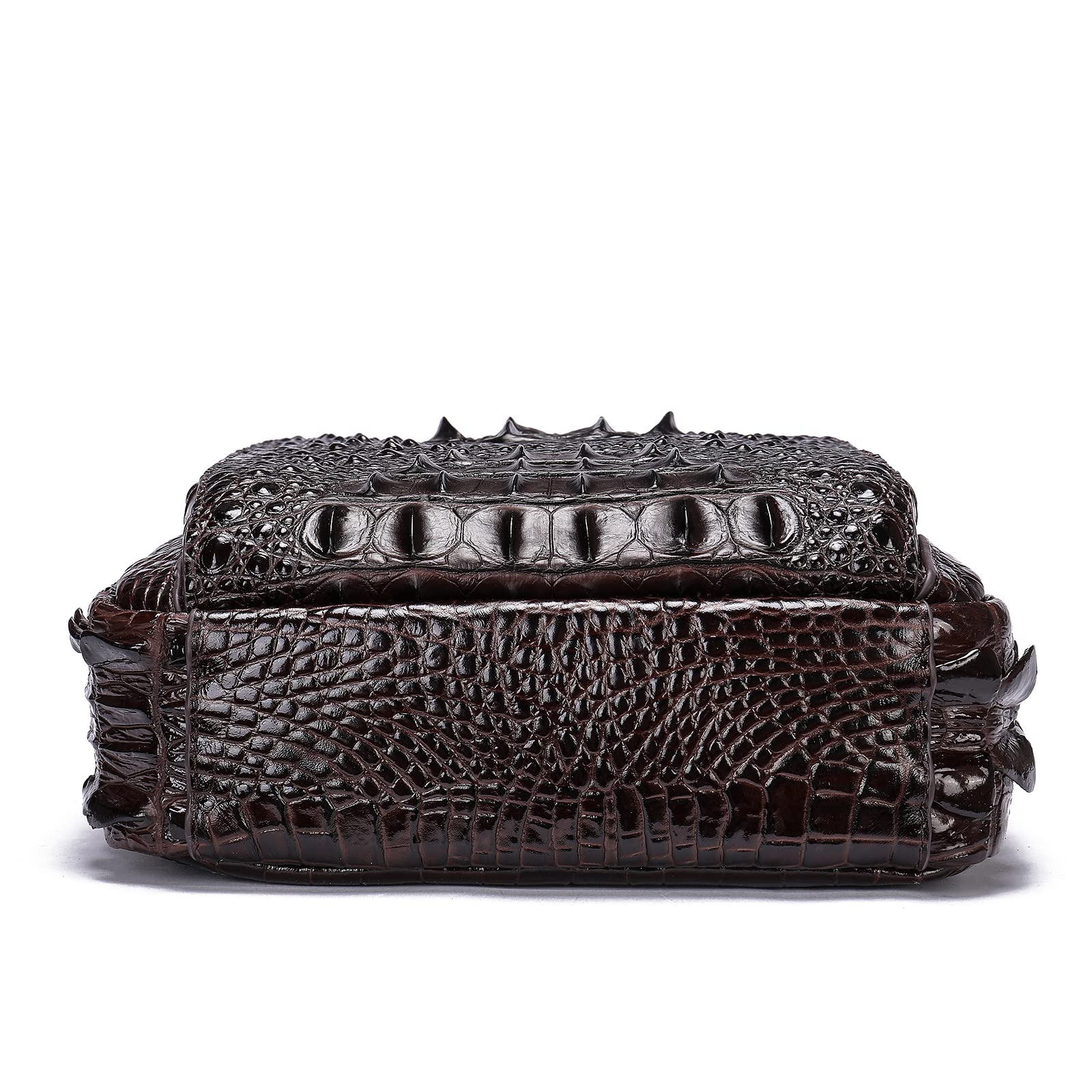 NIUCUNZH Men's Crocodile Leather Crossbody Bag - Small & Stylish Chest Bag for Travel, Work & Everyday Use - Perfect Gift for Men (Brown)