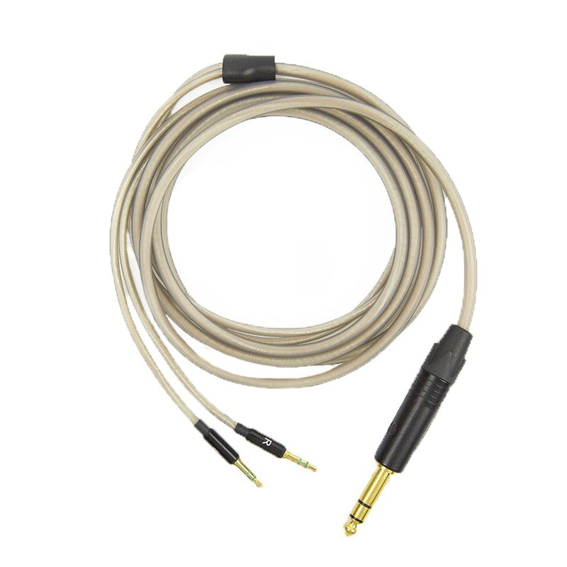 Premium Hifiman Crystalline Copper Silver Audio Cable (3.5mm to 6.35mm TRS) - High-Quality Upgrade Cable for Headphones, IEMs, and Audiophile Equipment - Perfect for Studio Recording, Home Listening, and Professional Audio Setups