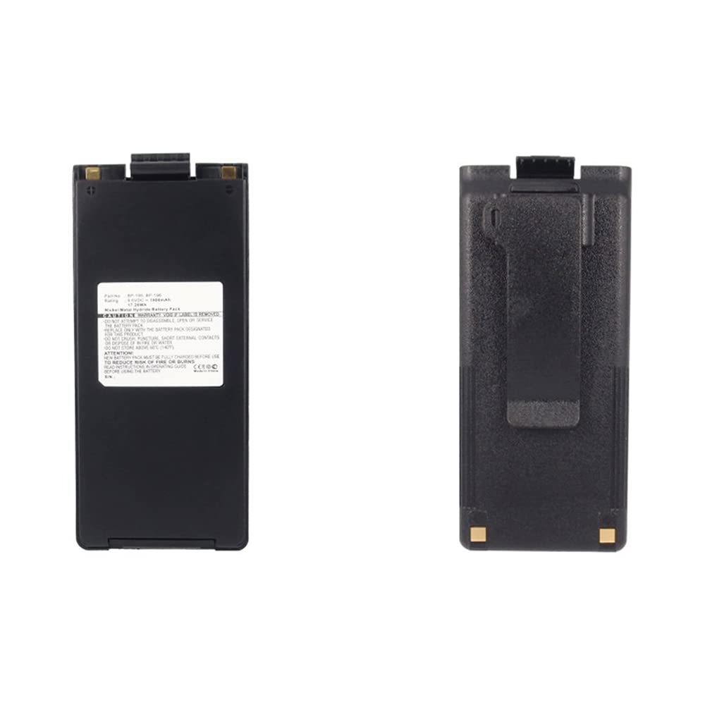 Synergy Digital 2-Way Radio Battery for Icom IC-T2H - 1800mAh Ni-MH 9.6V High Capacity Replacement Battery (Compatible with BP-195) - Perfect for Emergency Communication, Outdoor Adventures & Security Work