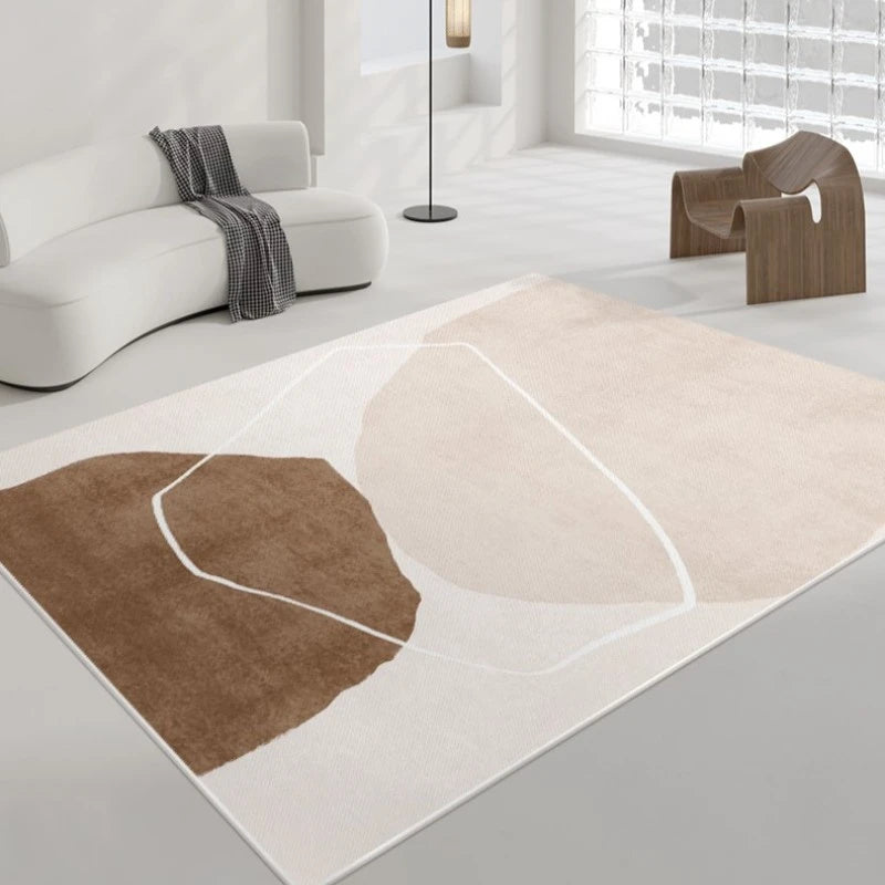 Braylee Velvet Abstract Area Rug for Living Room - Soft & Stylish Home Decor for Cozy Spaces