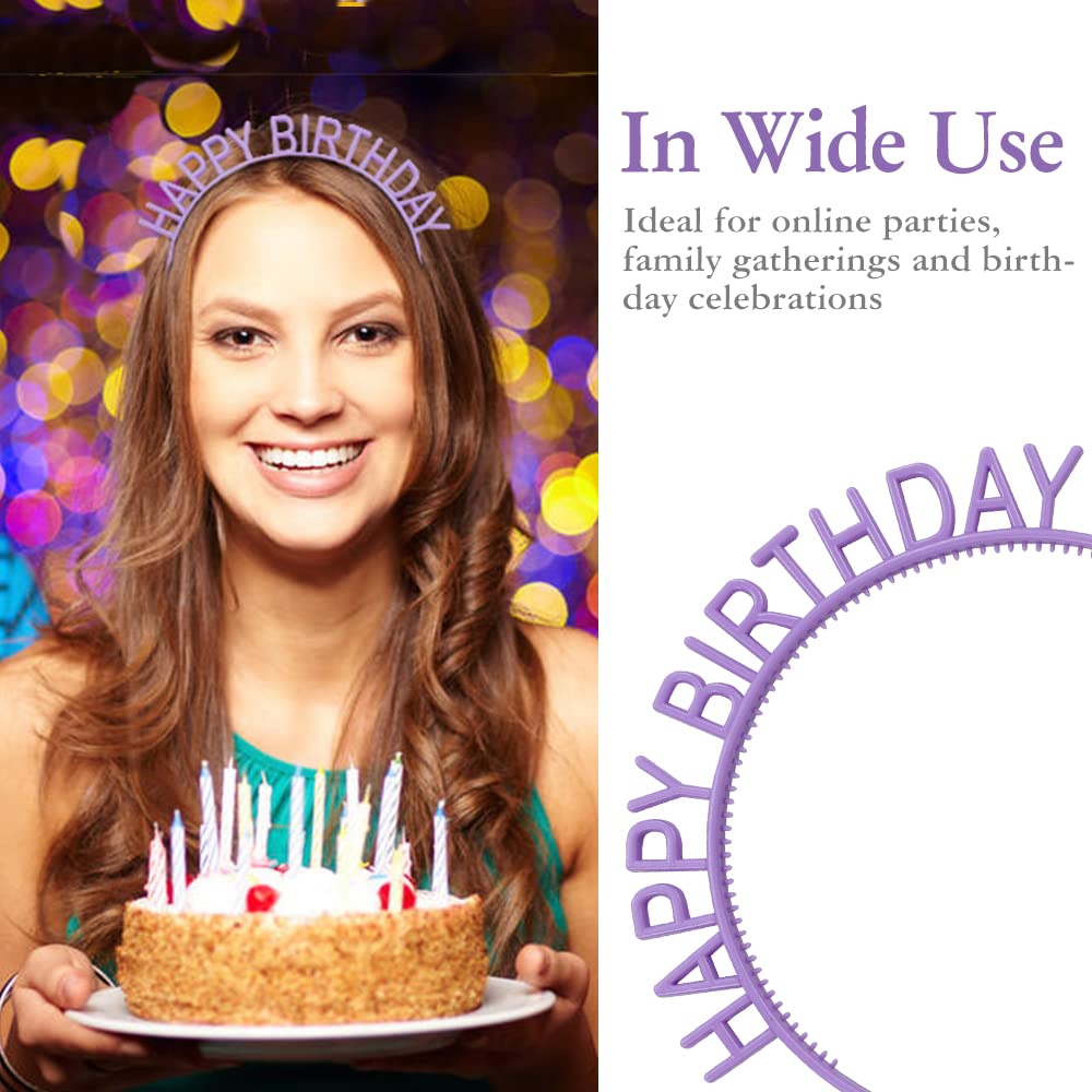 12 Pack Colorful Birthday Headbands with Teeth - 6 Pairs Plastic Hair Hoops for Toddlers, Kids, Teens & Women - Fun Party Hair Accessories & Crowns for Birthday Celebrations, Photo Booths & Costume Parties