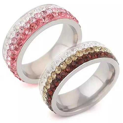 Elegant Cocktail & Mocktail Rings with CZ Crystals and Ombre Effect - Perfect for Parties, Weddings, and Special Occasions