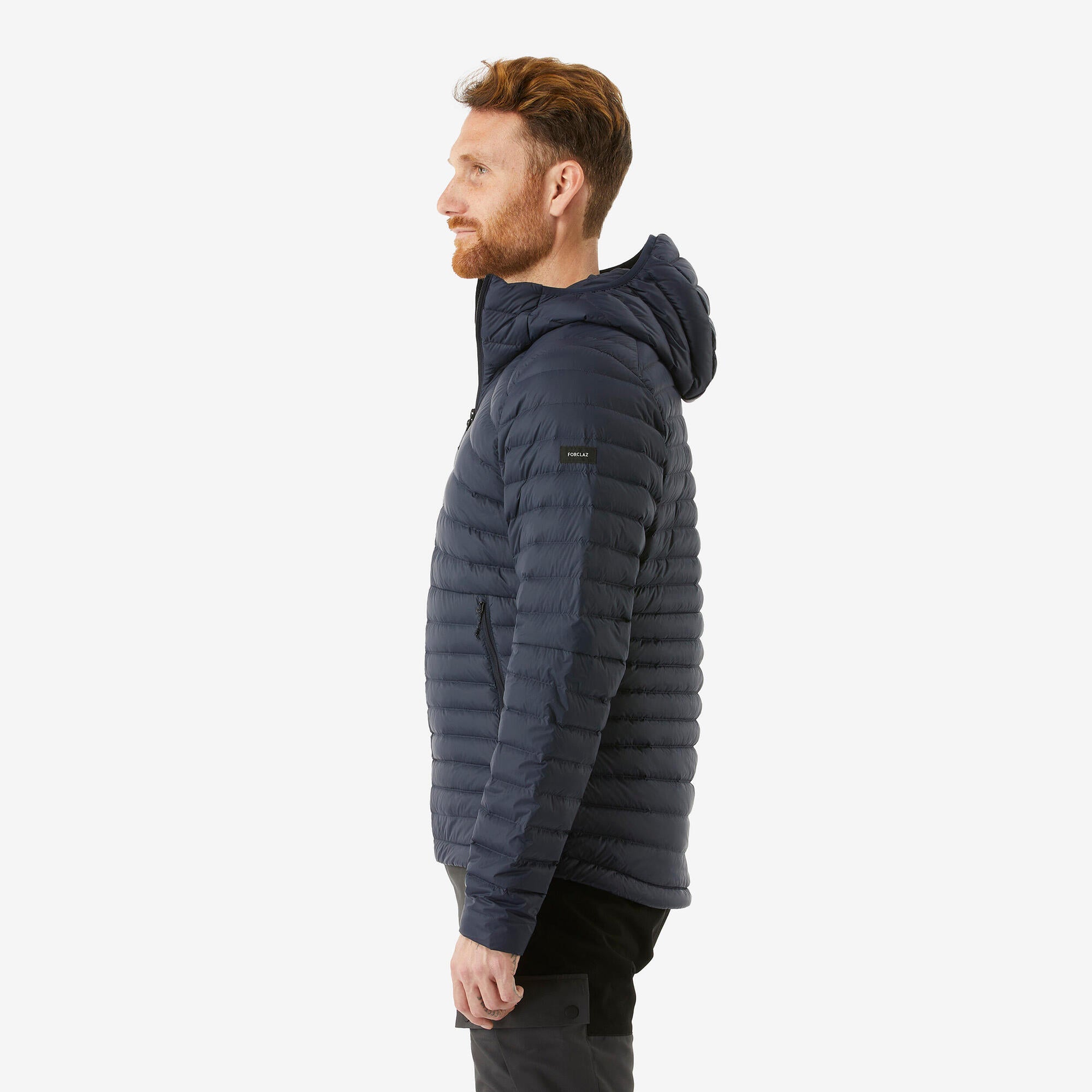 Forclaz Men's MT100 Hooded Down Puffer Jacket - Lightweight Winter Coat, Waterproof & Windproof, Warm Insulated Outdoor Jacket for Hiking, Skiing & Cold Weather Activities