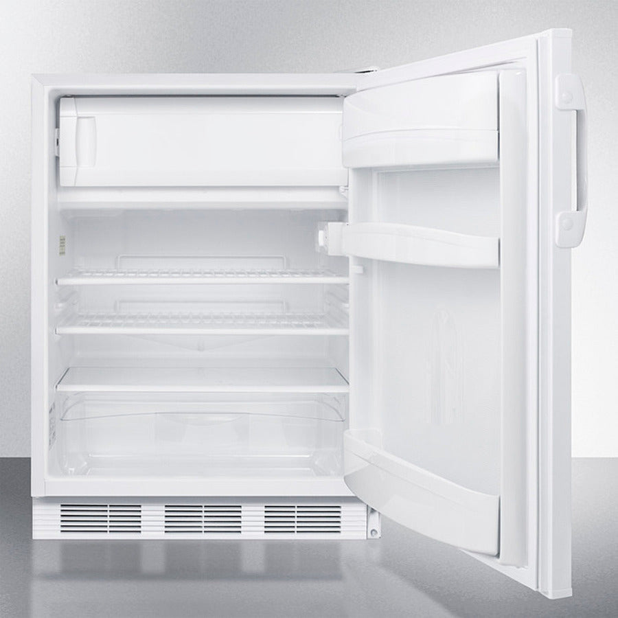 Accucold 24 Inch Wide ADA Compliant Refrigerator Freezer with Glass Door - Perfect for Medical Offices, Laboratories & Small Spaces (Model CT66WADA)