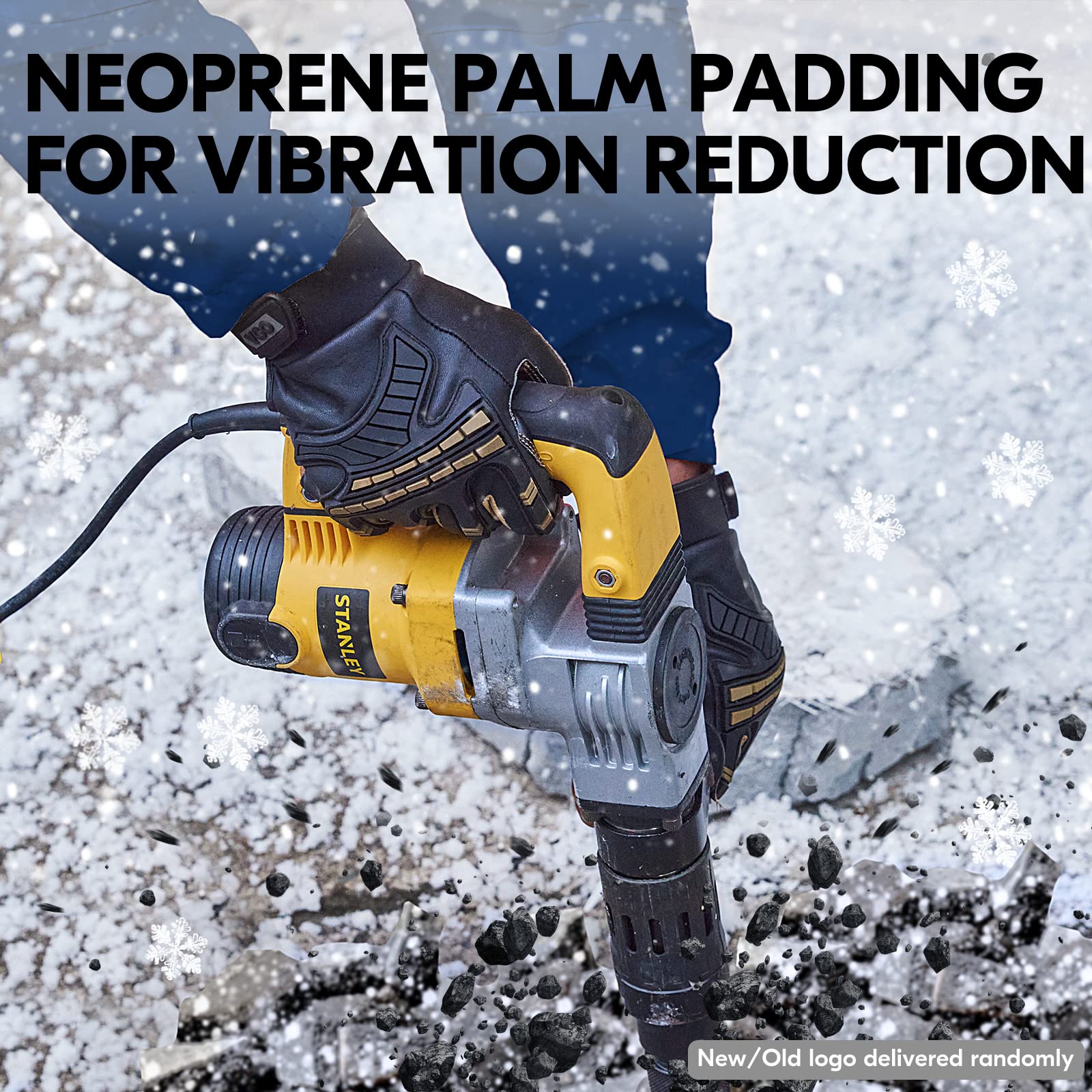 Vgo Winter Work Gloves for Men - Waterproof, Anti-Vibration, Heavy Duty Cold Weather Gloves - Freezer, Warehouse & Trucker Use - Warm Thermal Protection for Outdoor Work & Winter Activities