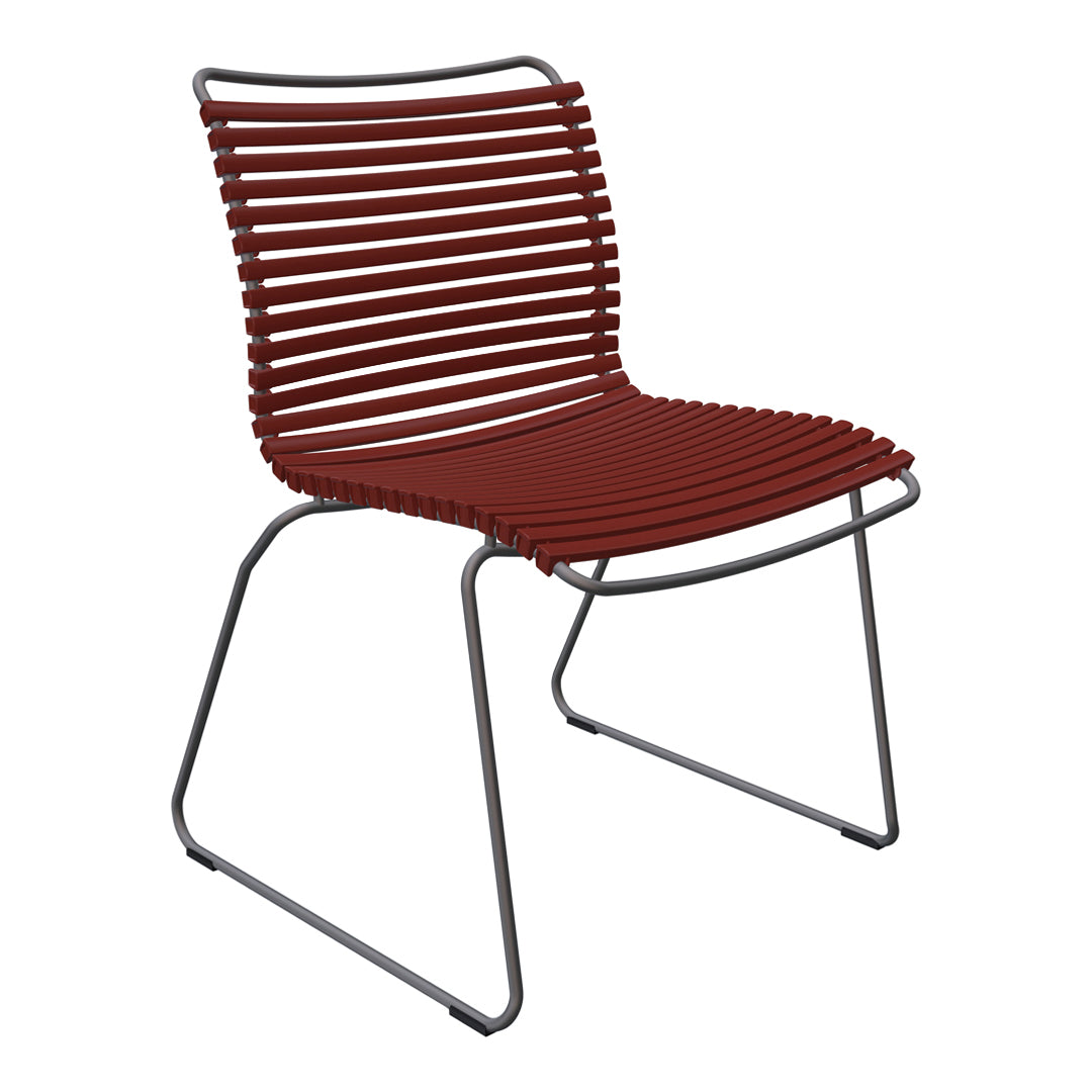 Click Outdoor Dining Chair - Waterproof & Foldable Patio Chairs for Backyard, Garden, Poolside - Comfortable Stackable Outdoor Furniture for Restaurant, Cafe, Balcony