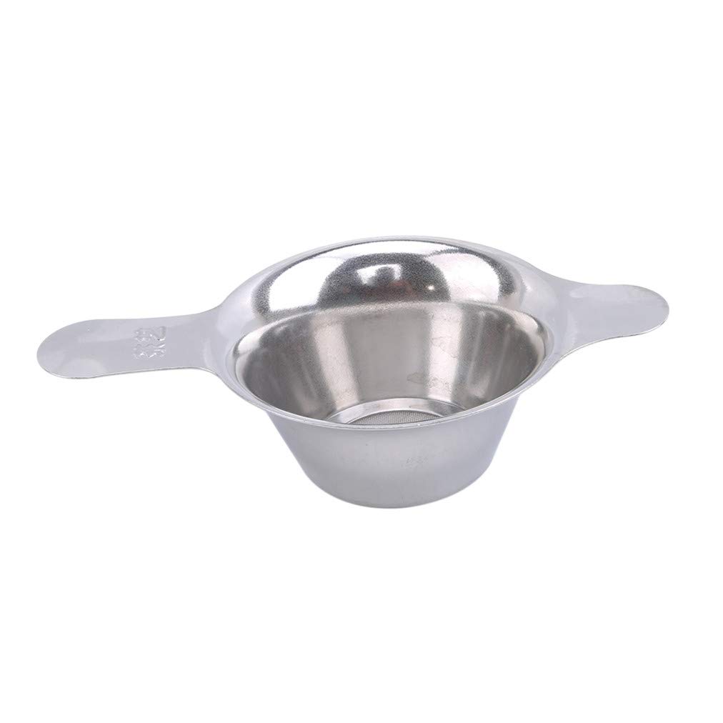 Sevenfly Premium Stainless Steel Tea & Coffee Strainer - Fine Mesh Filter with Double Handles for Loose Leaf Tea, Herbal Infusions & Cold Brew - Perfect for Home, Office & Camping Use