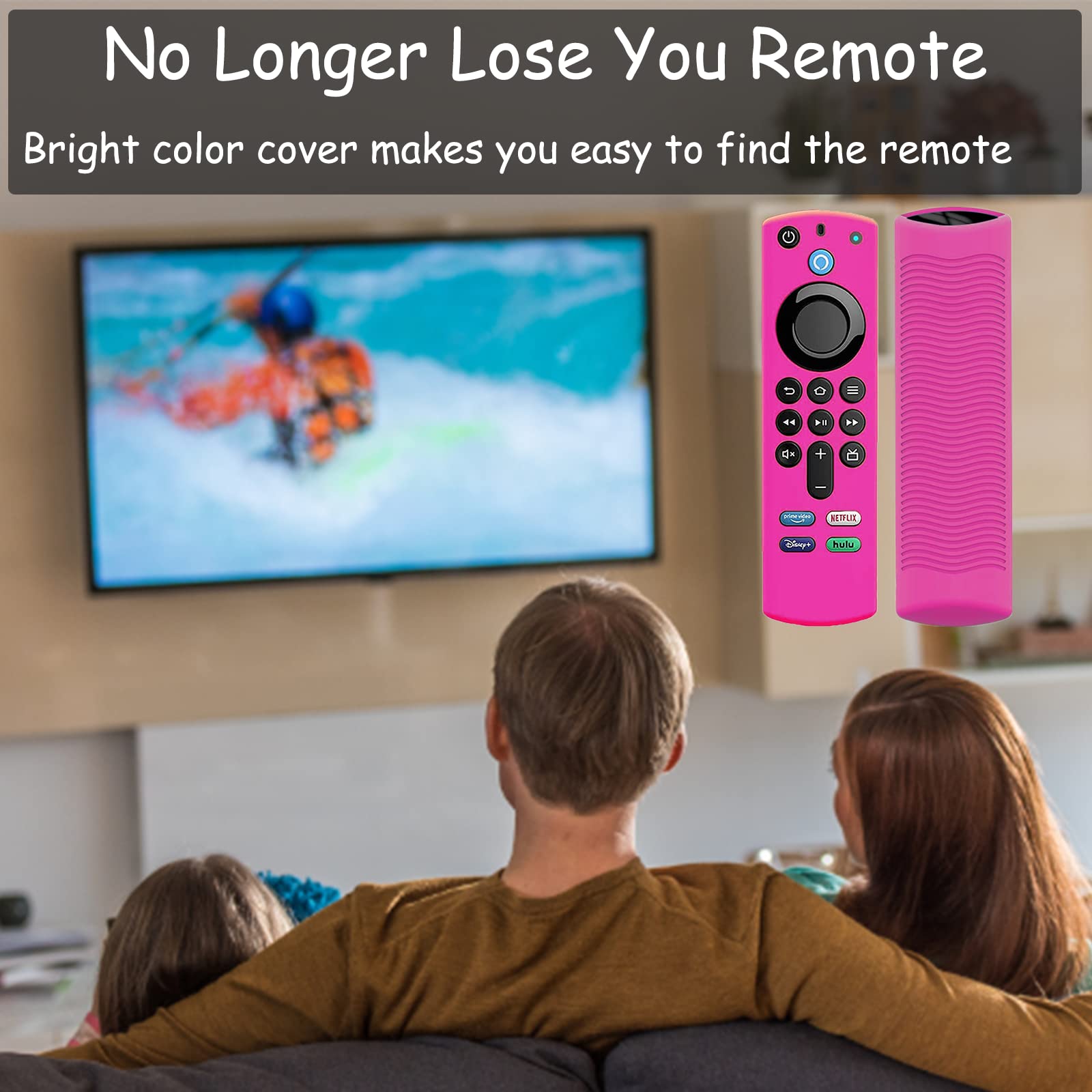 Fire TV Stick 4K Max Remote Cover (2021) - Silicone Case with Lanyard for Alexa Voice Remote | Home Entertainment Protection
