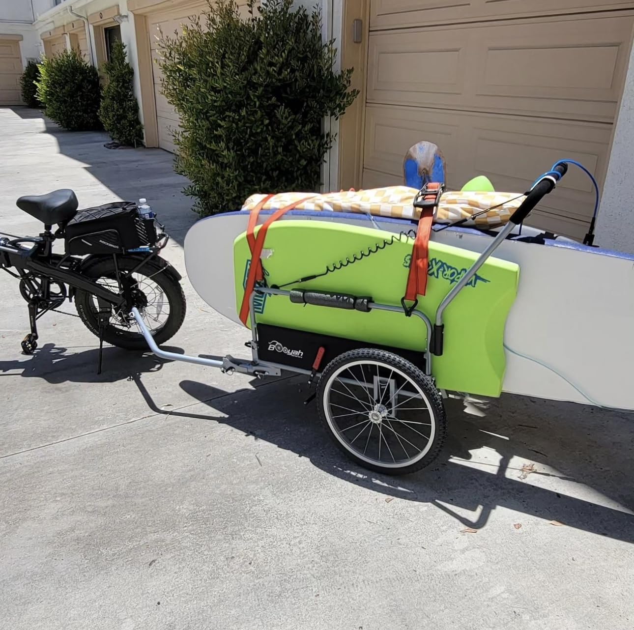 Booyah’s All-Terrain Cargo Stroller & Bike Trailer - Heavy Duty Suspension for Beach, Sports, and Outdoor Adventures - Perfect for Family Outings, Grocery Hauling, and Active Lifestyles