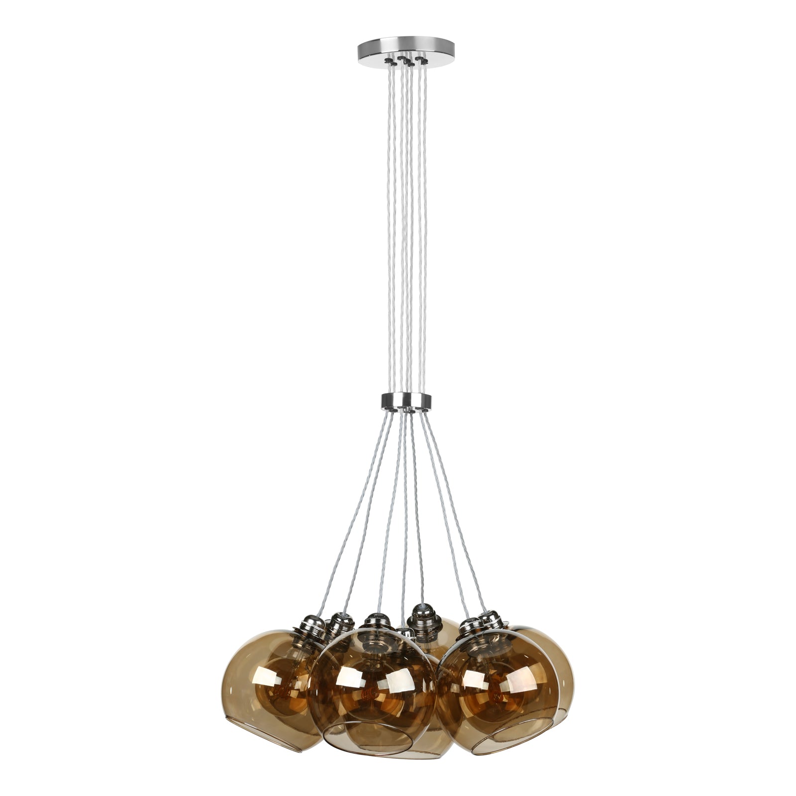 Apollo Seven Modern LED Pendant Light with E27 Socket in Multiple Finishes - Perfect for Dining Room, Kitchen Island & Living Room Lighting