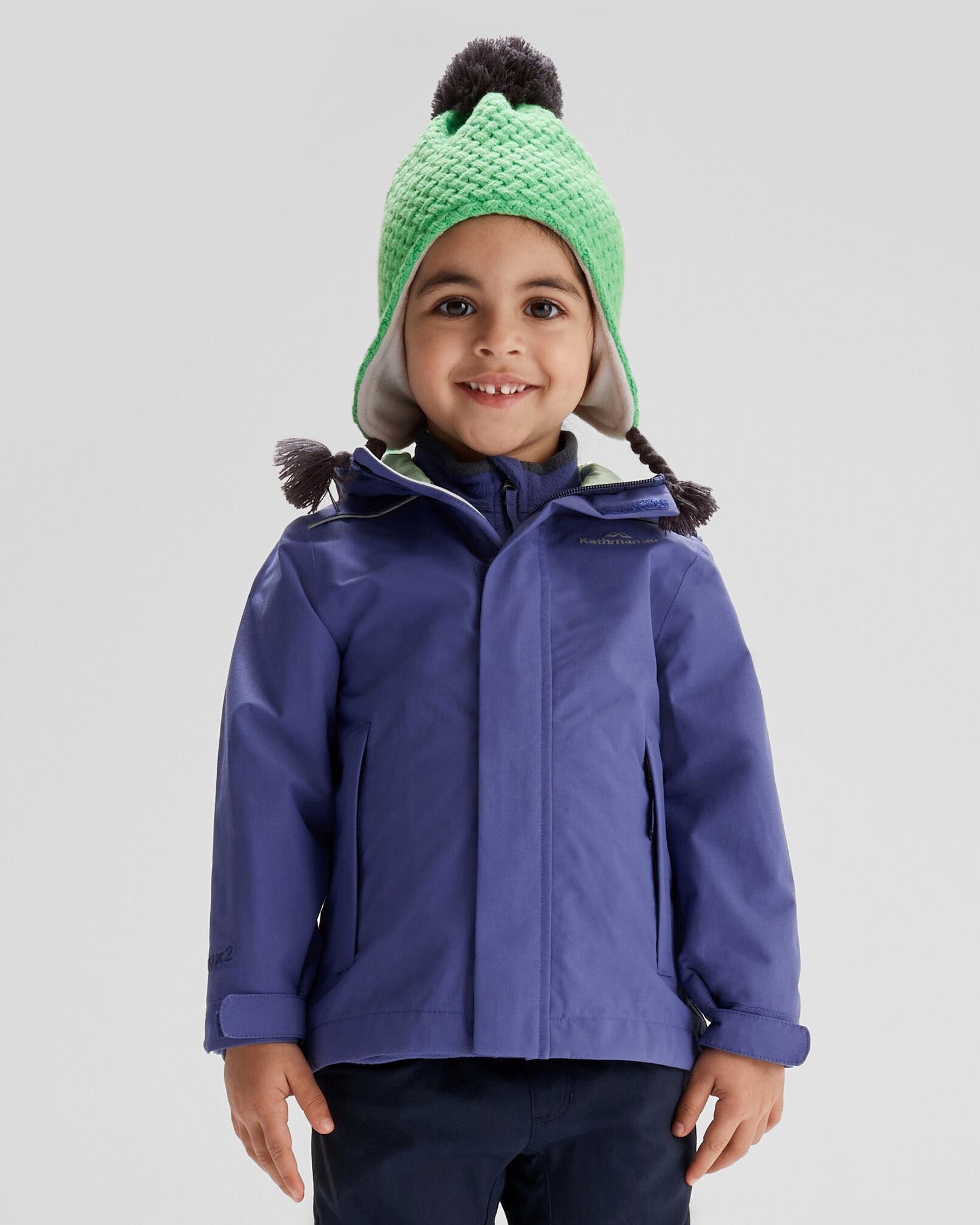 Andulo 2-Layer Waterproof Rain Jacket for Kids - Lightweight Windproof Outdoor Coat with Adjustable Hood | Perfect for School, Playground & Family Adventures