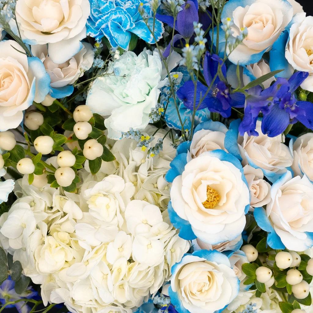 Aqua Blue DIY Flower Arrangement Kit - Artificial Floral Craft Set for Home Decor, Wedding Centerpieces & Party Decorations