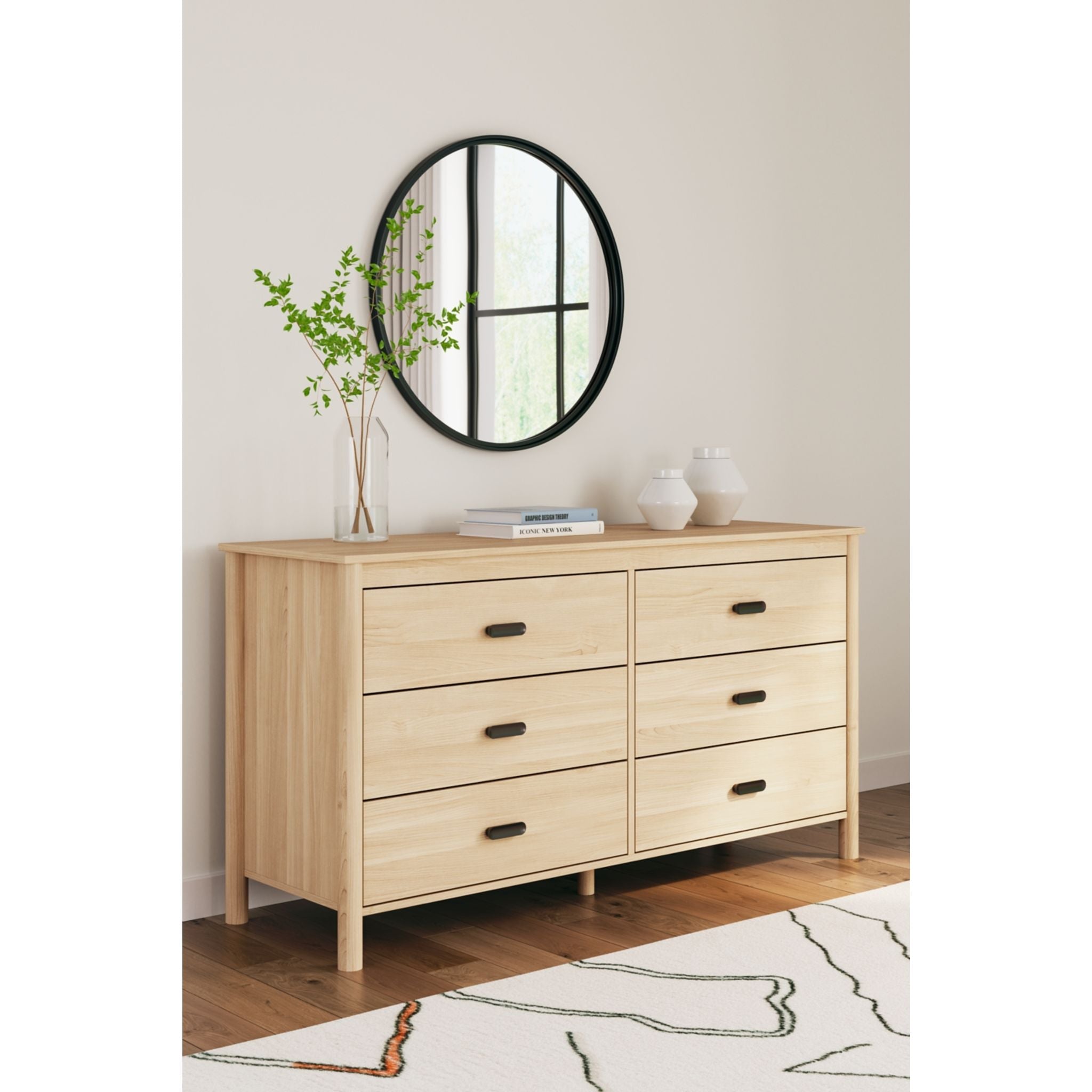 Cabinella Dresser in Tan - Modern Wooden Chest of Drawers for Bedroom, Living Room & Office Storage