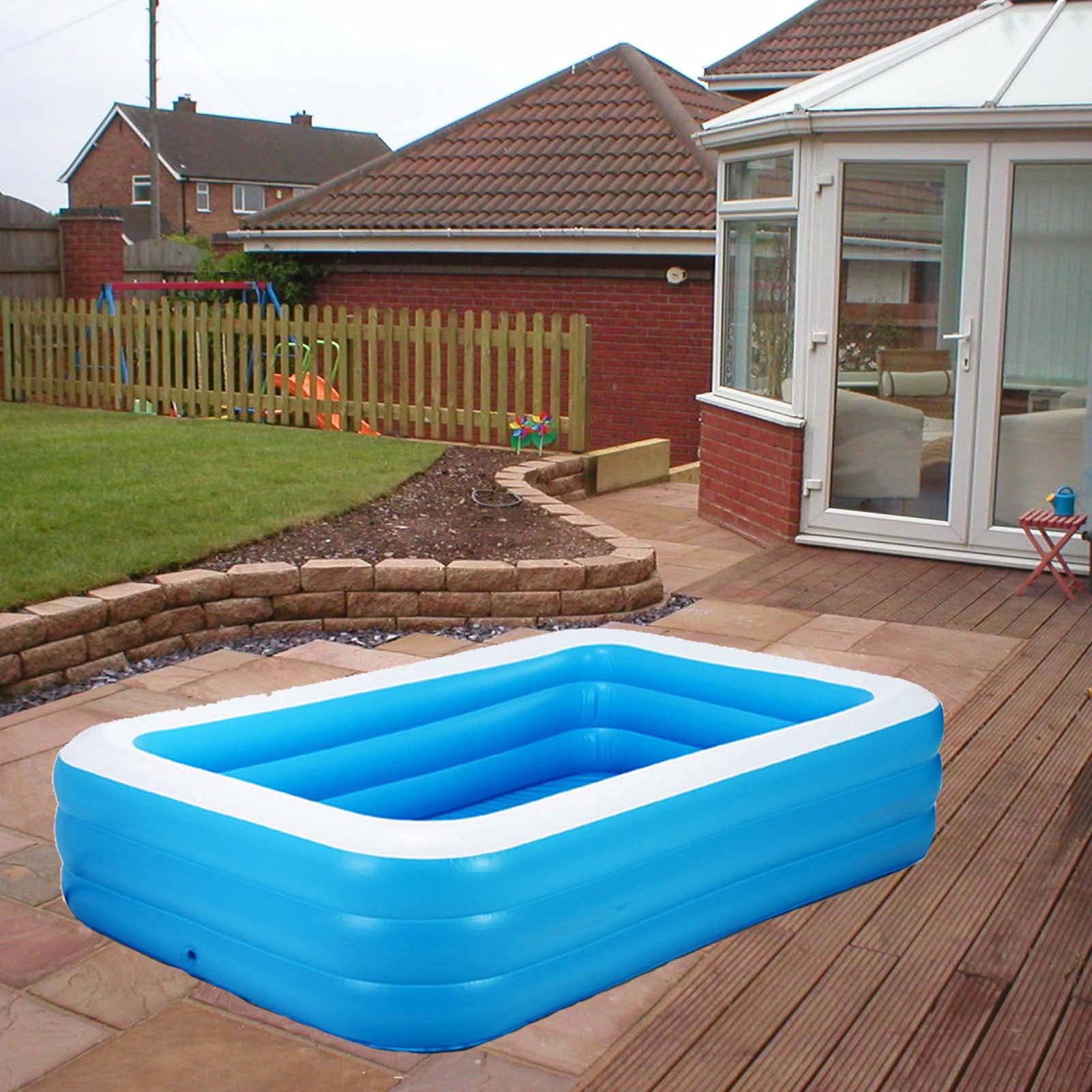 **Inflatable Family Swimming Pool 51x35x20 Inch - Above Ground Kiddie Pool for Kids & Adults, Blow Up Outdoor Pool for Backyard, Garden, Summer Water Play - Perfect for Parties, Relaxation & Family Fun**