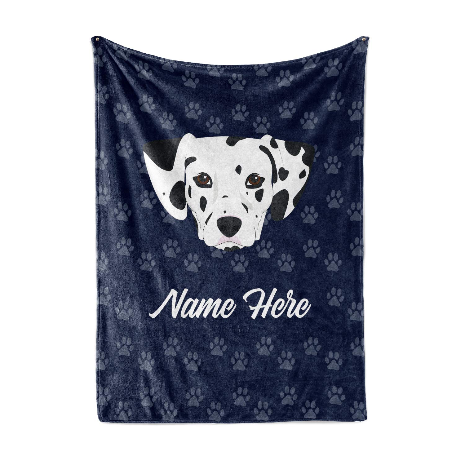 Personalized Custom Pet Dalmatian Fleece & Sherpa Throw Blanket for Men, Women, Kids & Babies - Cozy Dog Lovers Blanket for Bedtime, Sofa & Travel - Perfect Gift for Moms, Dads & Pet Owners