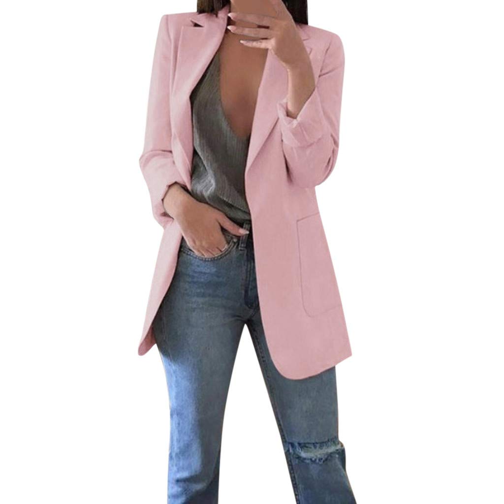 Fullfun Women's Long Sleeve Office Blazer - Autumn & Winter Work Jacket Cardigan Coat for Business Professional Women | Perfect for Office, Meetings & Formal Events