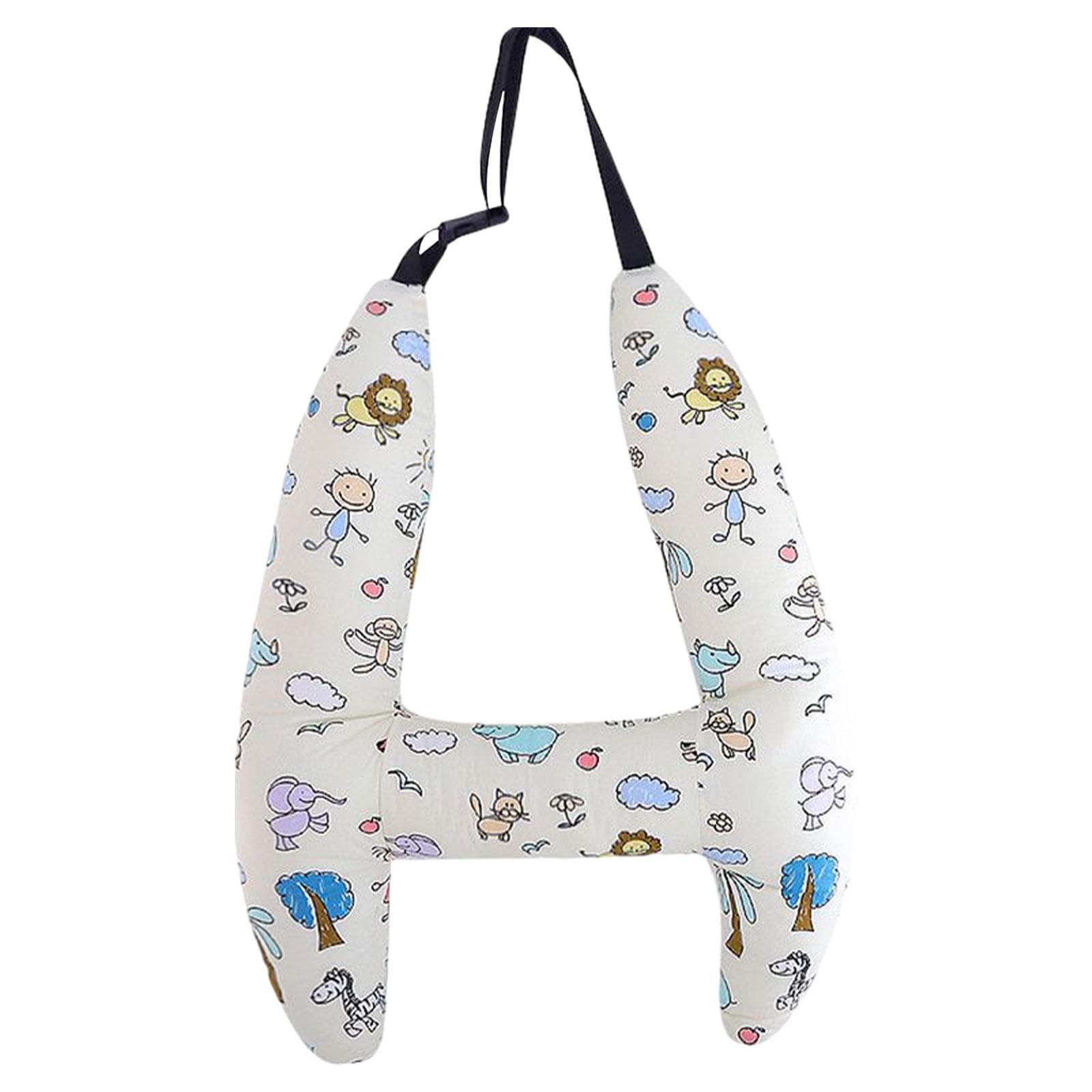 THE STYLE SUTRA® Car Back Seat Travel Pillow - Comfortable Neck Support Cushion for Long Distance Travel & Road Trips - Soft White Animal Design - Perfect for Sleeping in Cars, Airplanes & Camping
