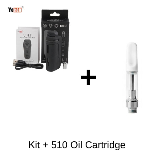 Yocan Uni Box Mod Vaporizer Kit - Portable 510 Thread Battery for Oil Cartridges | Perfect for Discreet Vaping On-The-Go, Travel & Outdoor Use