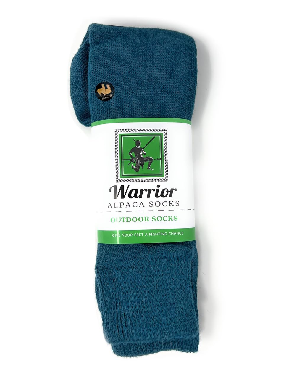 WARRIOR ALPACA SOCKS - Premium Alpaca Wool Hiking Socks for Men & Women, Terry Lined with Comfort Band for Outdoor Activities, Camping & Winter Sports
