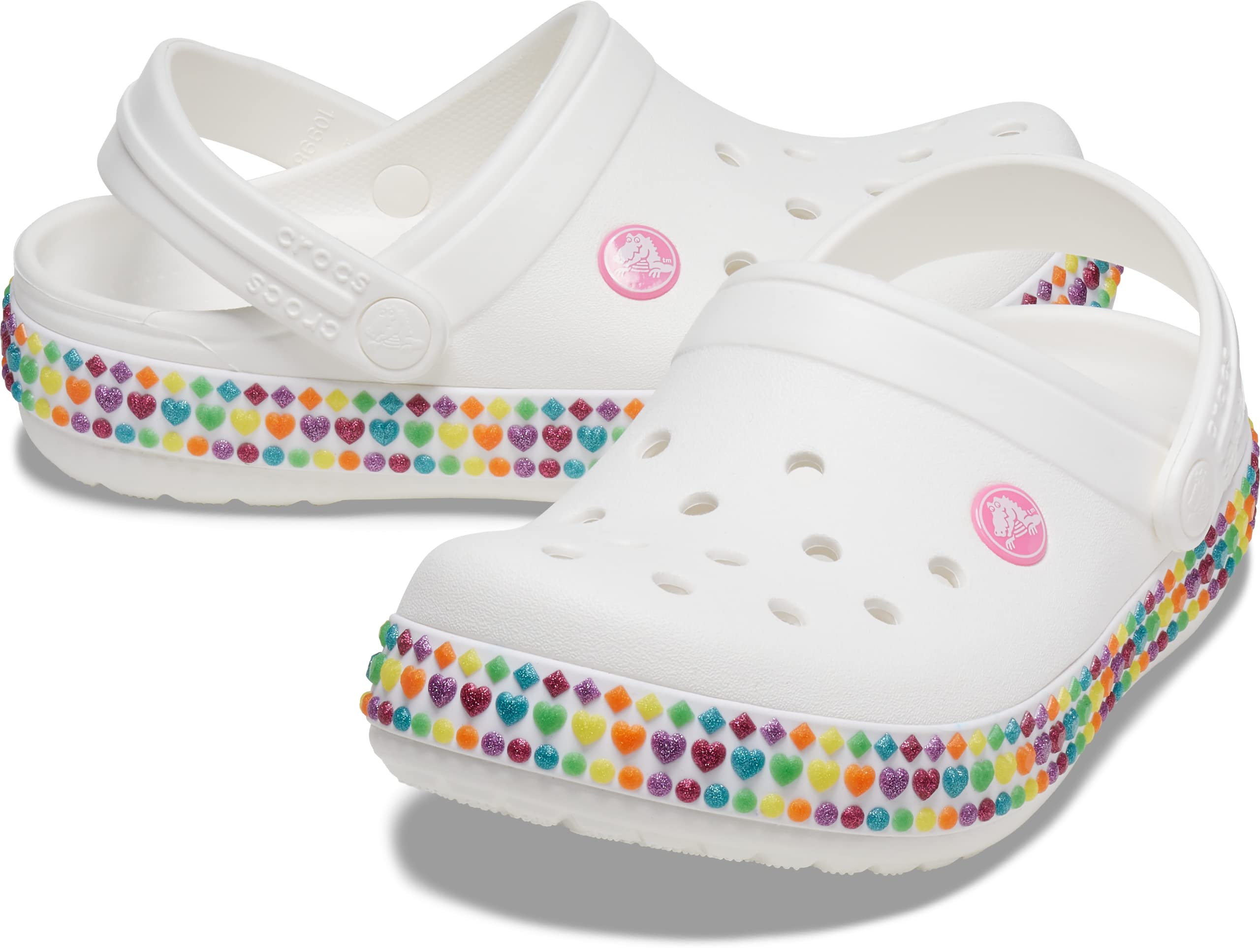 Crocs Unisex-Child Crocband Rainbow Band Clog | Kids Water Shoes for Beach, Pool & Outdoor Play | Comfortable & Lightweight Slip-On Sandals