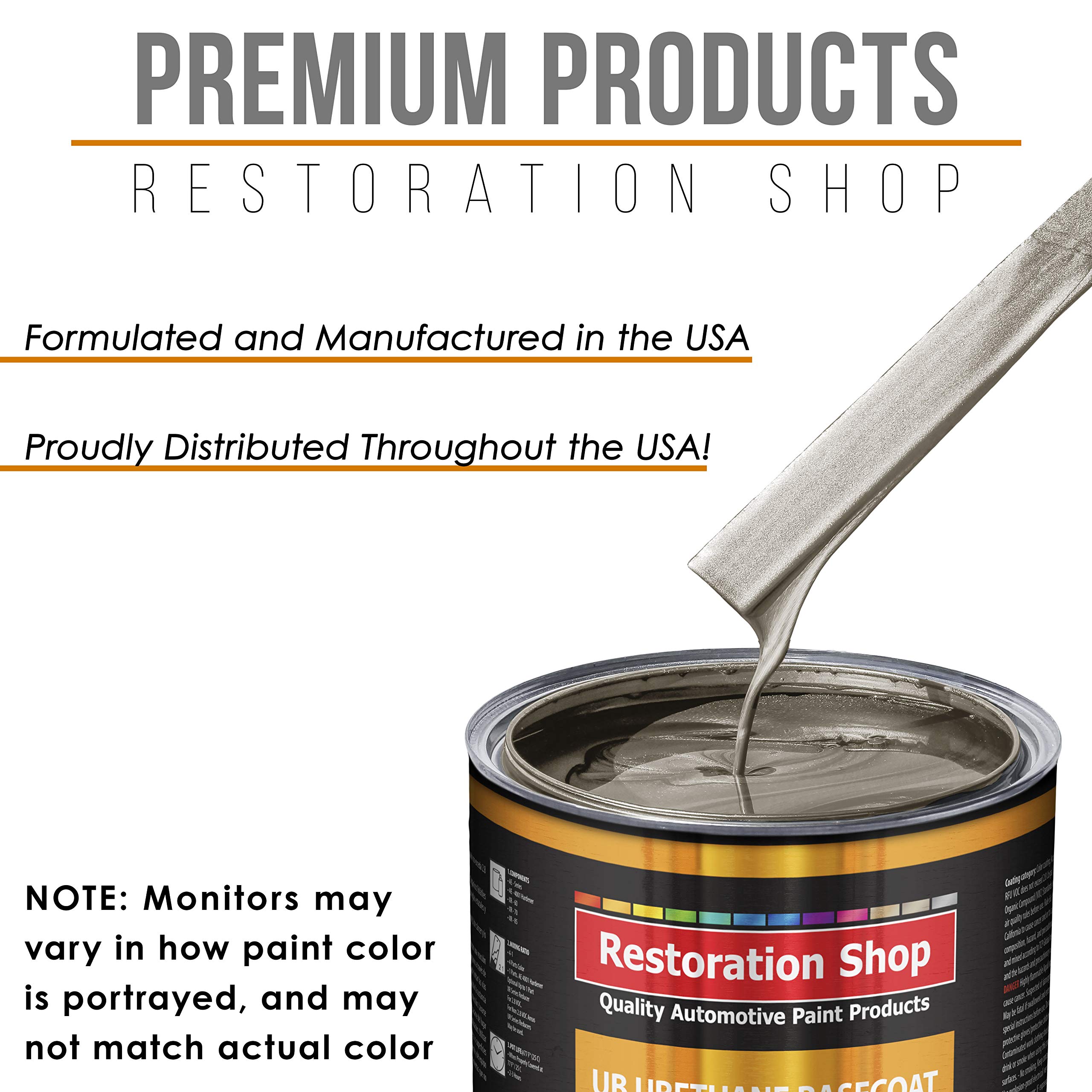 Restoration Shop - Warm Gray Metallic Urethane Basecoat Auto Paint (1 Gallon) - High Gloss Professional Automotive Coating for Cars & Trucks | Perfect for Vehicle Restoration & Custom Paint Jobs