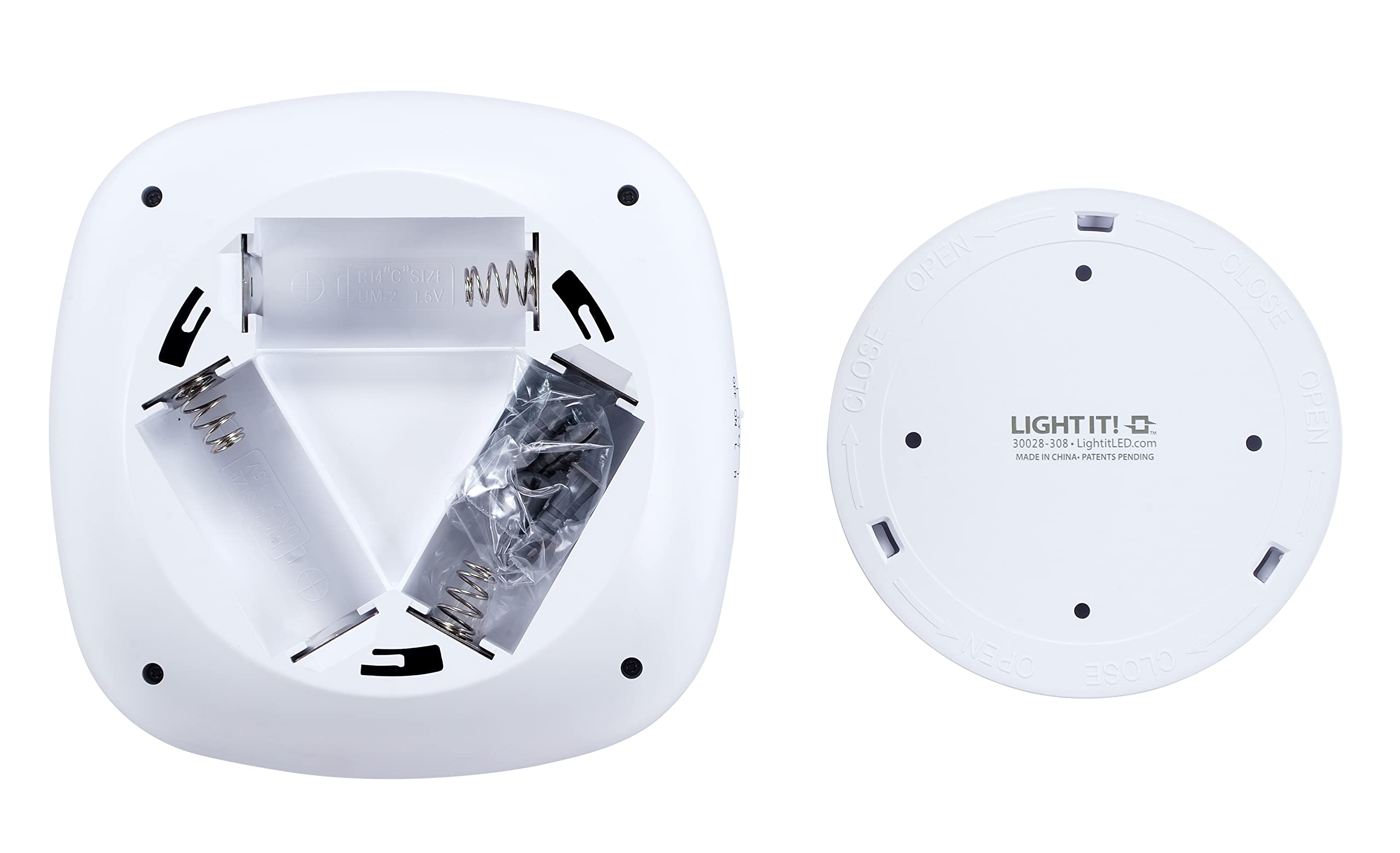 Fulcrum 30028-308 Motion Sensor LED Ceiling Light - White, Energy Saving Automatic Light for Hallway, Closet & Staircase (Single Pack)