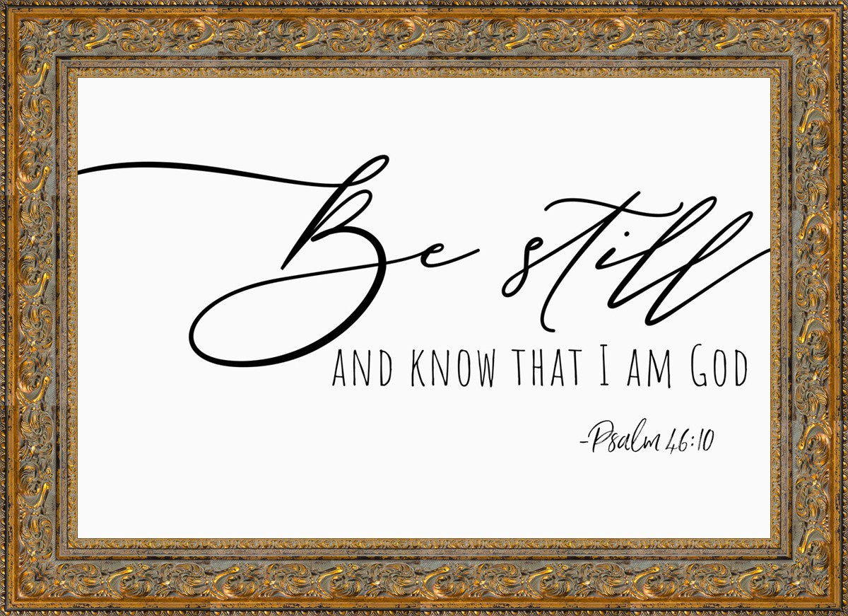 Be Still By Paige Tilly - Inspirational Wall Art Decor for Home & Office - Perfect for Living Room, Bedroom or Gift Giving