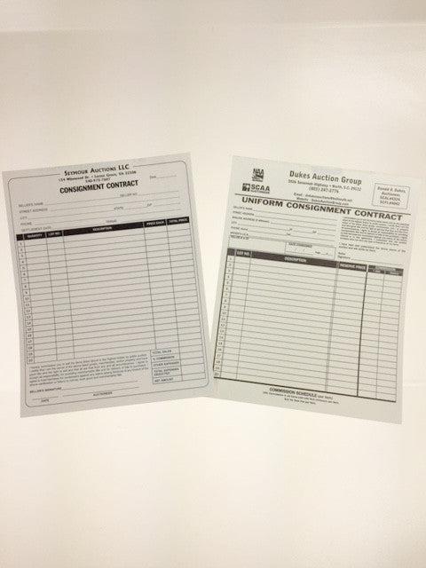 Custom 2-Part or 3-Part Consignment Contract Forms - 250/Pack - Perfect for Wholesale, Retail & Logistics Businesses