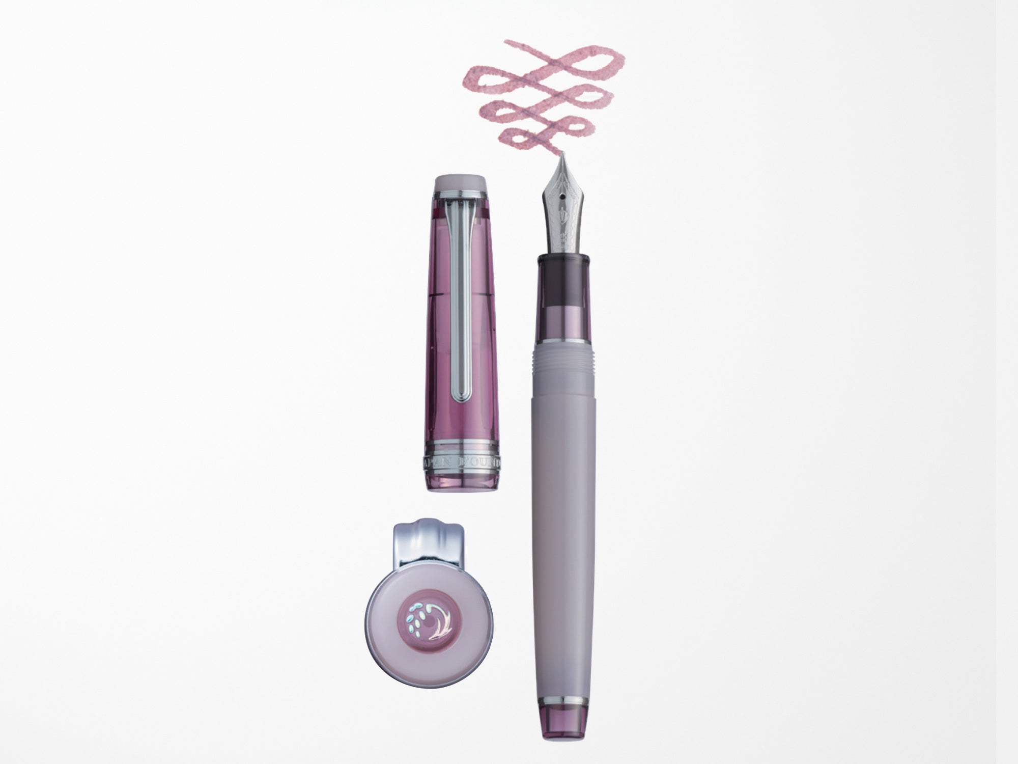 Sailor Pro Gear Slim Fountain Pen Set - Manyo 3 Red Bean Ink - Premium Japanese Writing Pen for Calligraphy & Lettering - Perfect for Journaling, Note Taking & Gift Giving