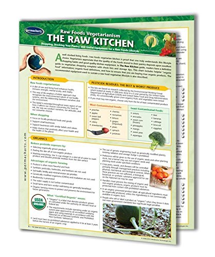 Raw Food & Living Food Vegan Guides - 12 Chart Bundle | Vegan Quick Reference Charts by Permacharts | Perfect for Vegan Meal Planning & Plant-Based Diet Education