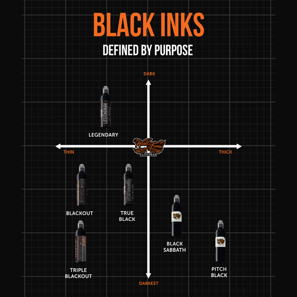 Blackout Tattoo Ink - World Famous Professional Tattoo Ink Set - Choose Your Size (1oz/4oz/8oz) - Perfect for Tattoo Artists & Body Art Enthusiasts