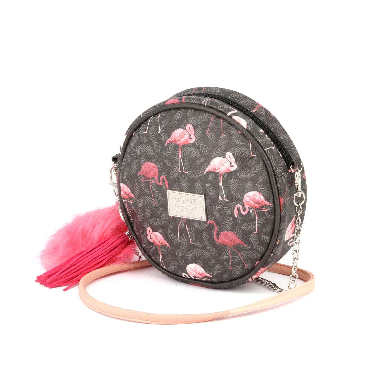 Oh My Pop! Flaminpop Round Shoulder Bag - Stylish Messenger Crossbody Bag for Women, Perfect for Travel, Work & Daily Use
