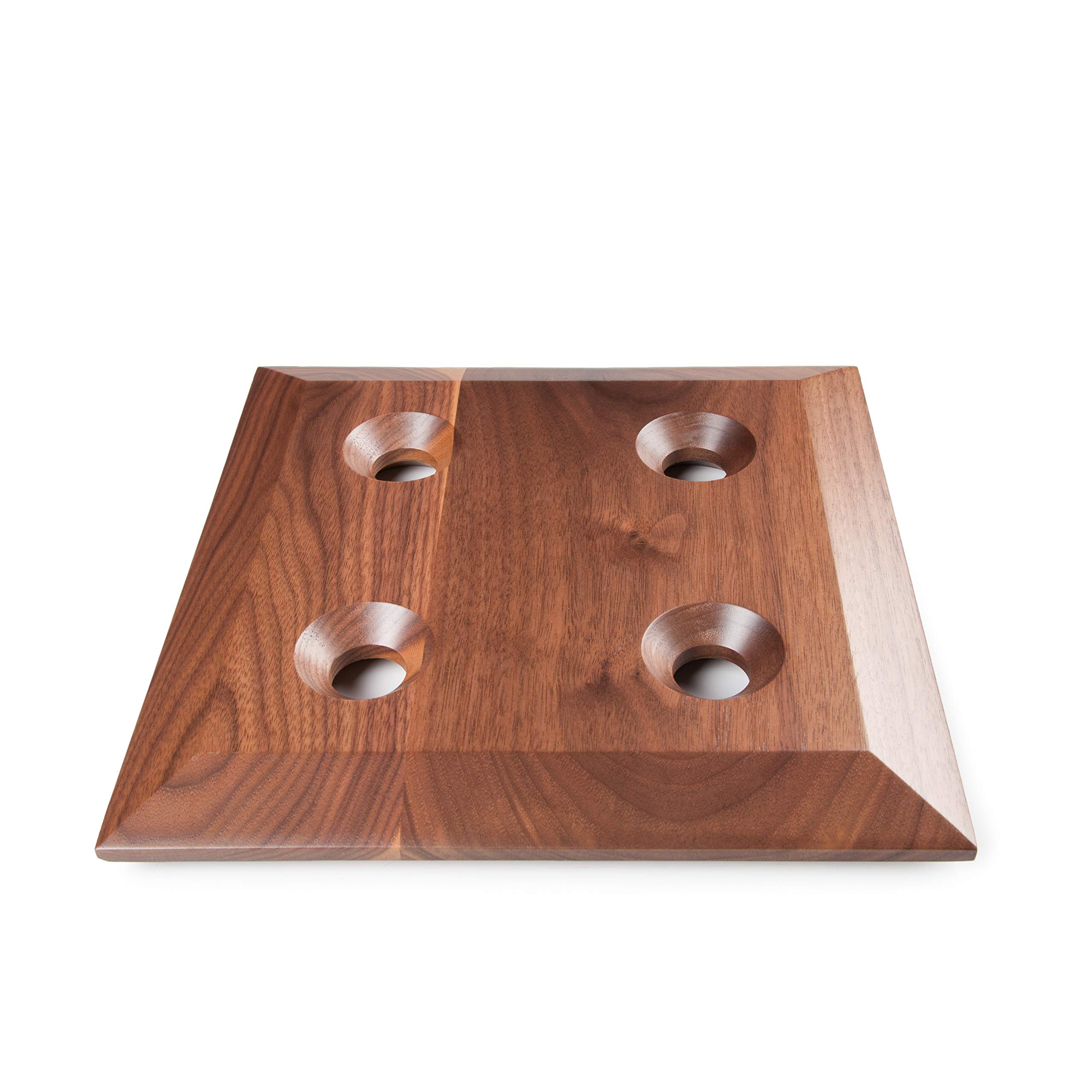 Premium Walnut Drink Carrier Tray - Handcrafted 10