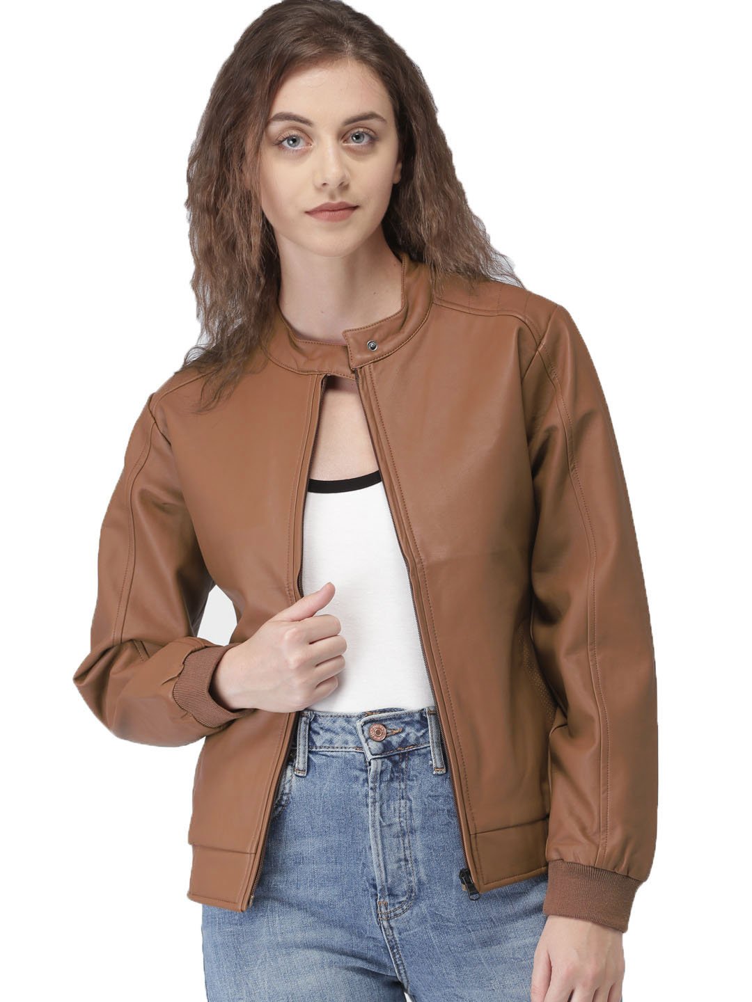 Premium Chocolate Brown Women's Leather Jacket - Genuine Full Grain Lambskin Cafe Racer Style | Perfect for Motorcycle Riding, Casual Outfits & Fashion Statements
