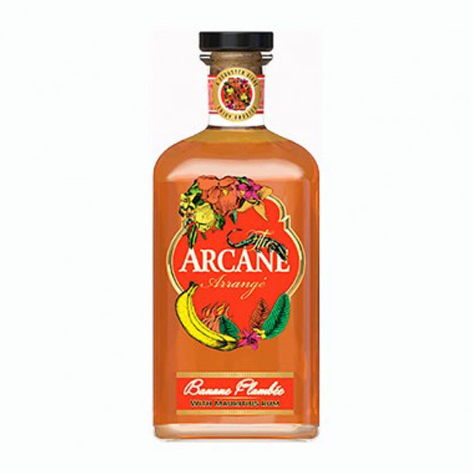 Arcane Arrangé Banane Flambée Liqueur 40% Vol 700ml – Premium Banana Flavored Spirit for Cocktails, Desserts & Gifting