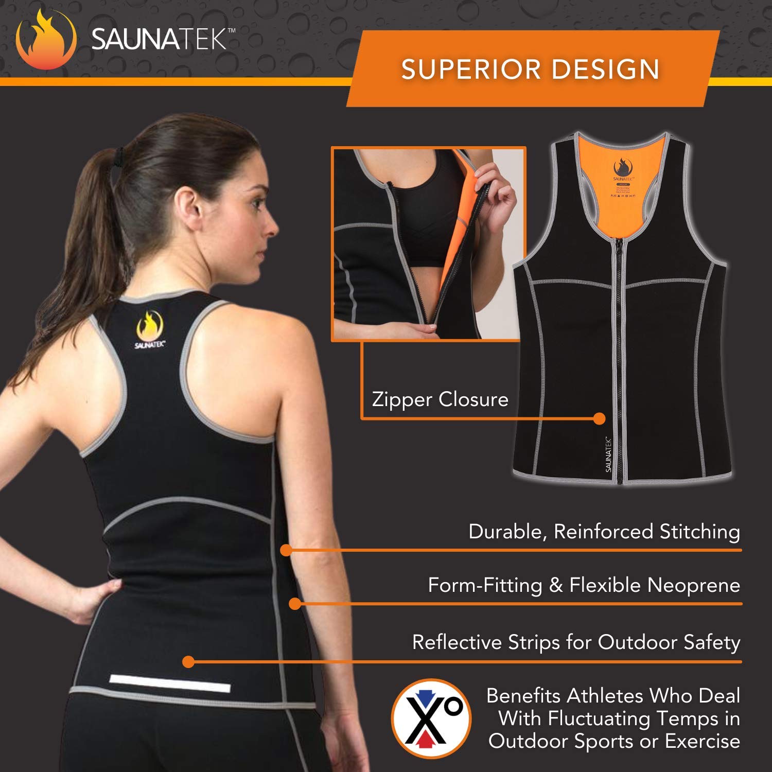 Women's Neoprene Sauna Sweat Suit Vest for Weight Loss, Exercise & Heat Training – Perfect for Gym, Workout & Detox at Home