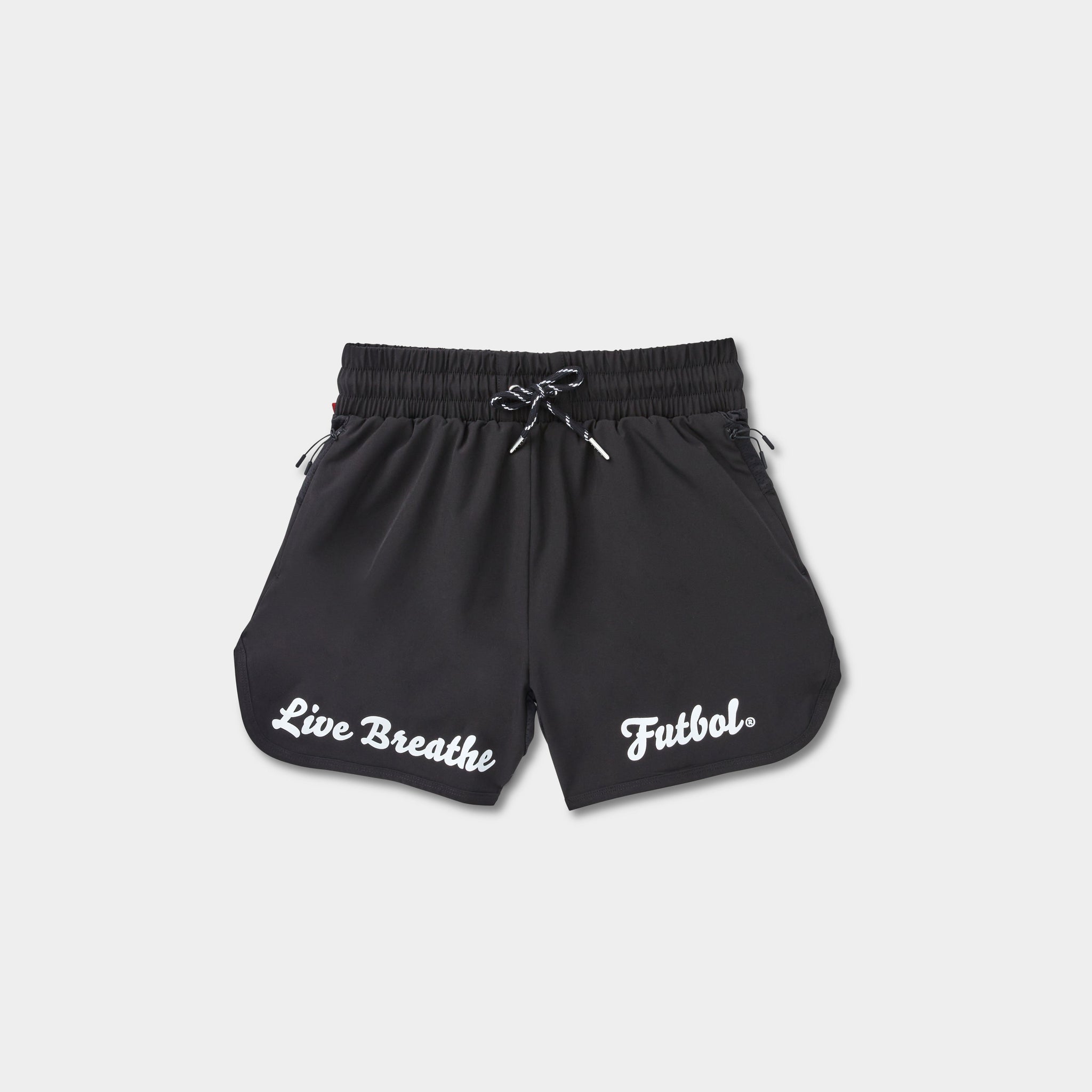 Live Breathe Futbol Women's Maestro Soccer Shorts - Turbo Black | Comfortable Athletic Shorts for Training & Matches