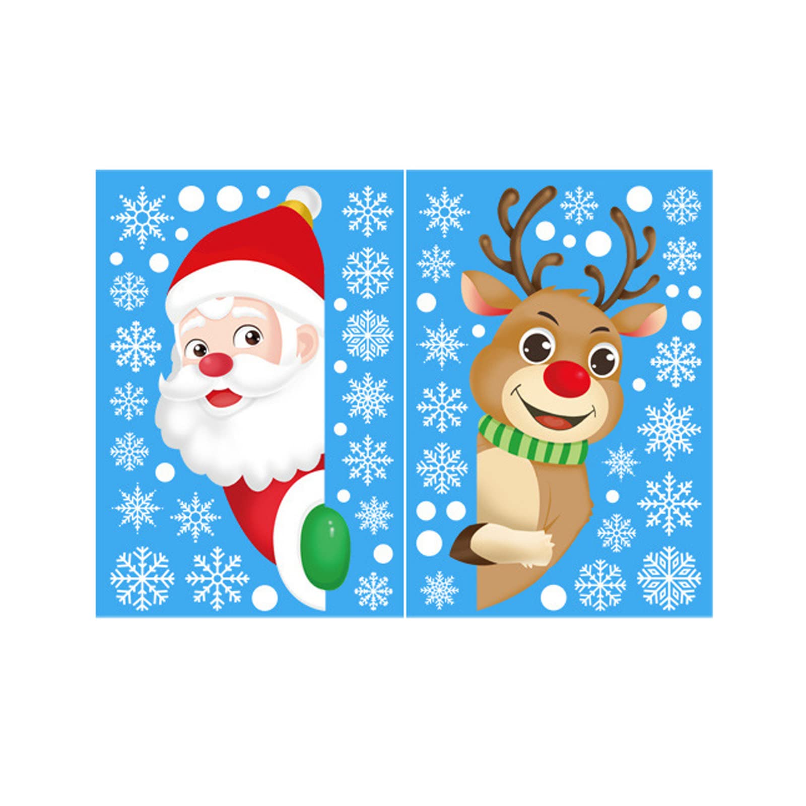 Santa Claus Window Sticker - Christmas Decoration for Glass Grille, Wall Decals & Holiday Photography Props - Perfect for Home, Office & Christmas Wagon Decor