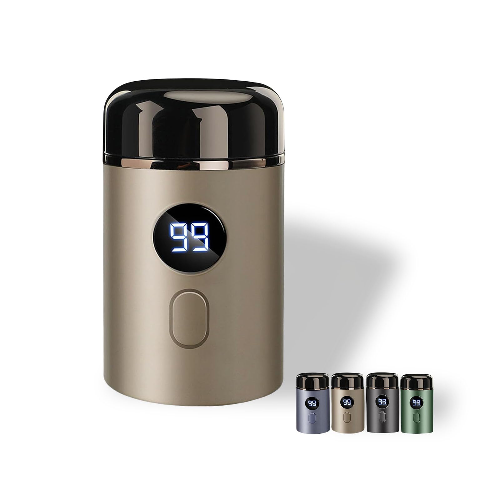 Vishopee Mini Portable Electric Shaver for Men - Gold Pocket Size Rechargeable & Washable Travel Razor - 2025 New Model - Perfect for Business Trips, Gym, and Daily Grooming