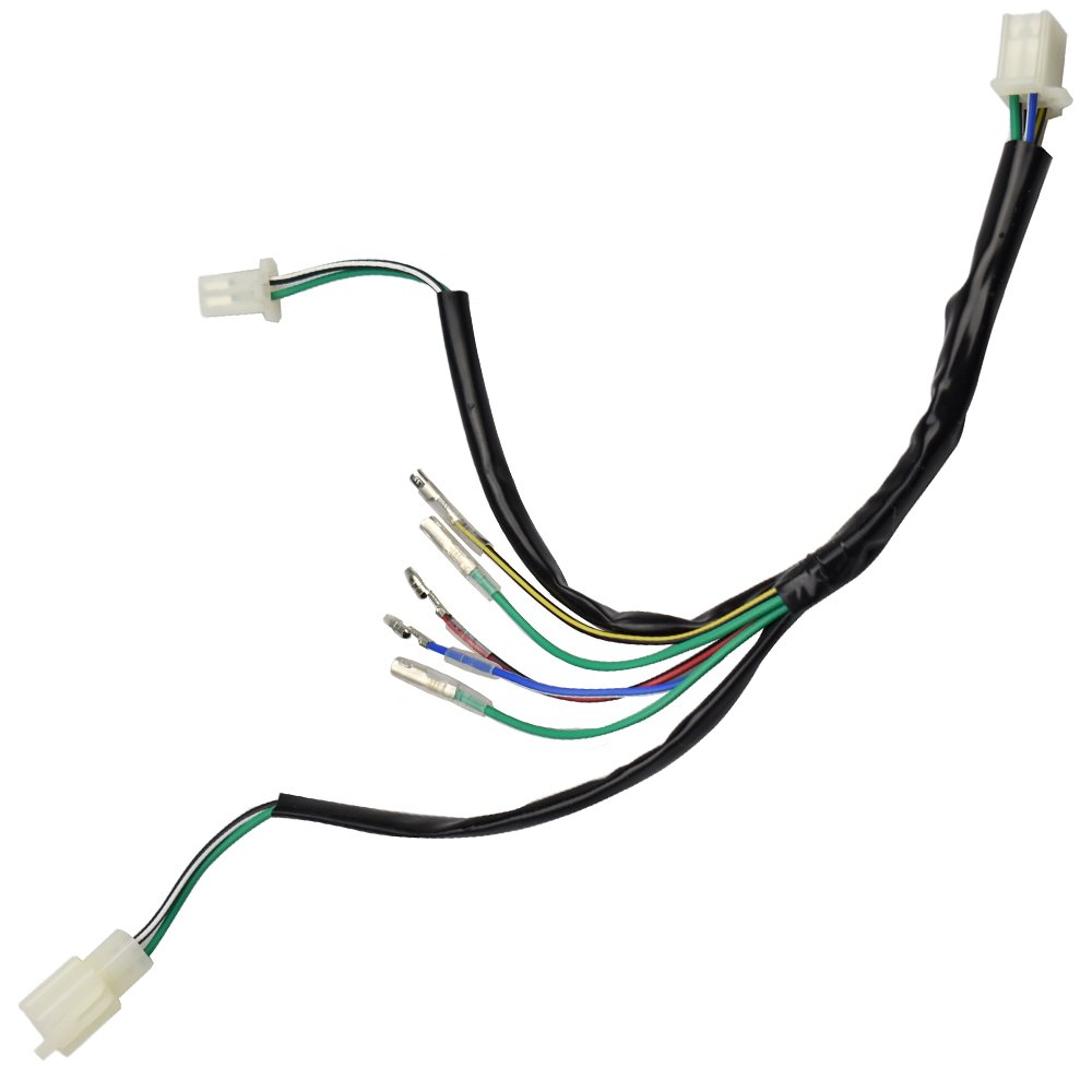 50cc-125cc Dirt Pit Bike Wire Harness Wiring Loom CDI Ignition Coil Magneto Spark Plug Rebuild Kit for ATV Quad Bike Buggy Go Kart - Complete Electrical System Upgrade for Off-Road Performance