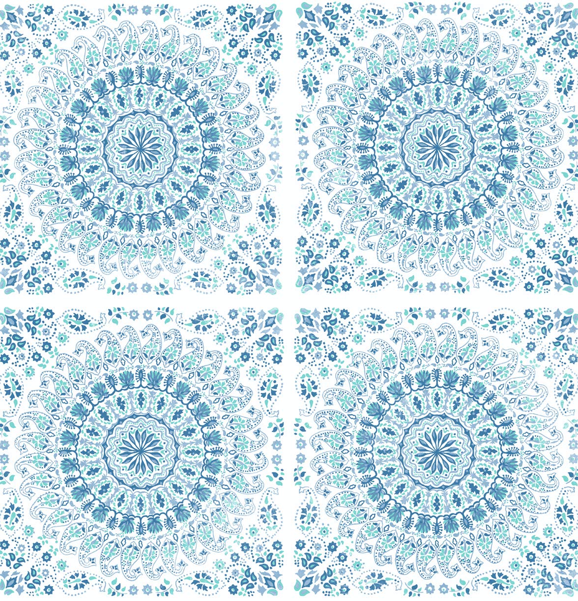 NextWall Mandala Bohemian Peel and Stick Wallpaper - Self-Adhesive Removable Wall Decor for Bedroom, Living Room & Nursery | Easy DIY Home Renovation